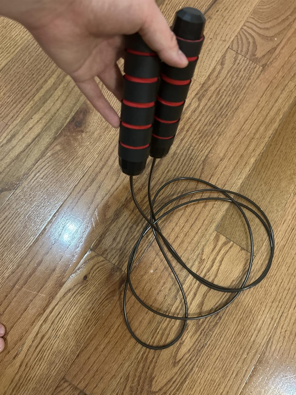 BOOMIBOO Jump Rope, Adjustable Jump Ropes,Skipping Rope Tangle-Free Rapid Speed with Ball Bearings for Women Men Kids,Exercise & Slim Body Jumprope at Home School Gym customer photo 2
