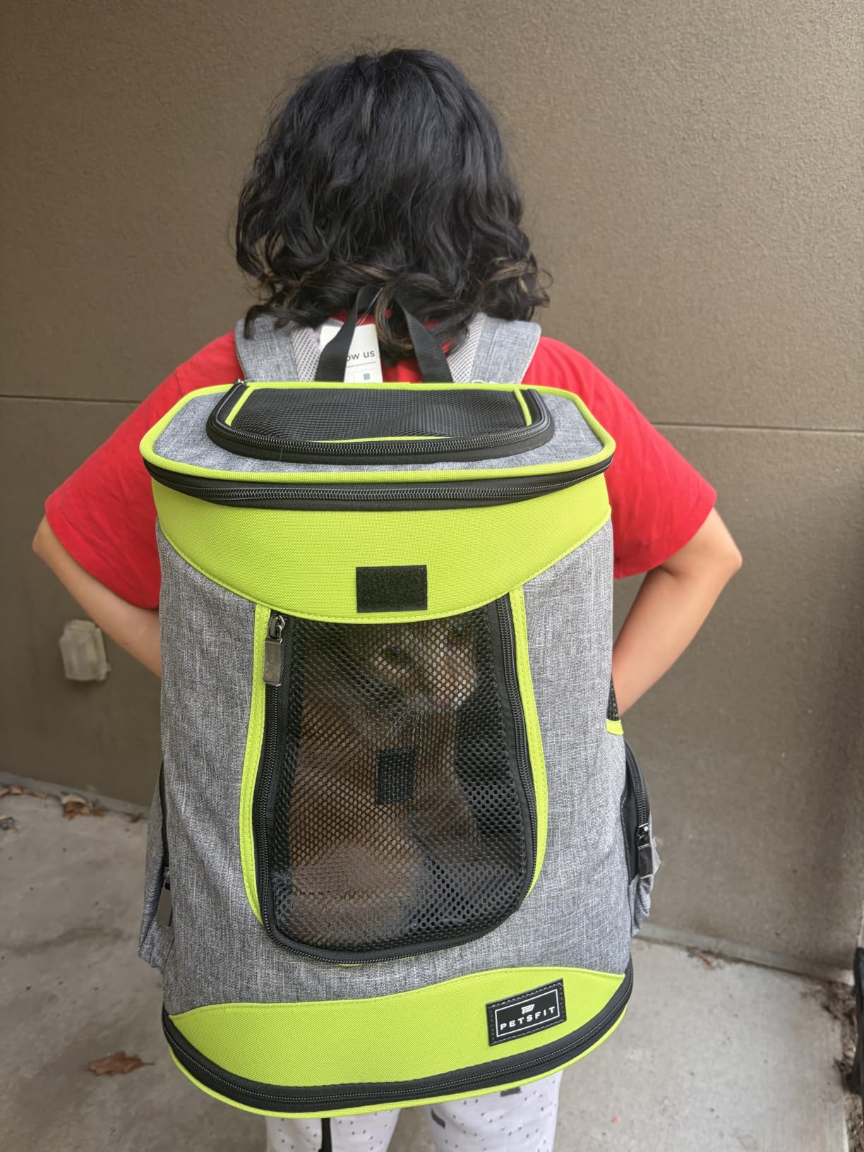 Petsfit Dog and Cat Backpack Carrier, Padded Waist Support, Up to 18 lb customer photo 1