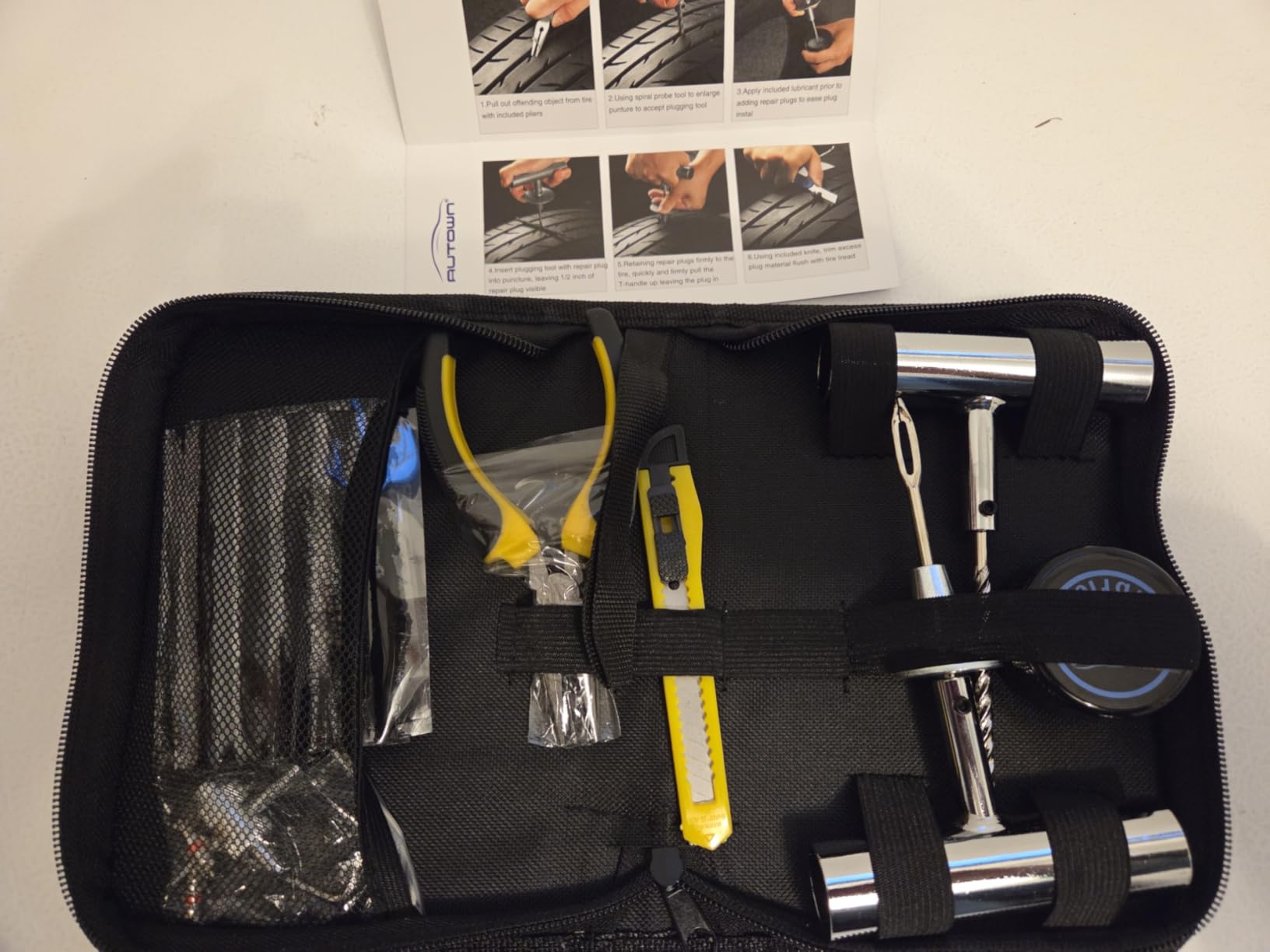 AUTOWN Flat Tire Repair Kit with Plugs 31pcs, Professional Tire Plug Kit customer photo 1