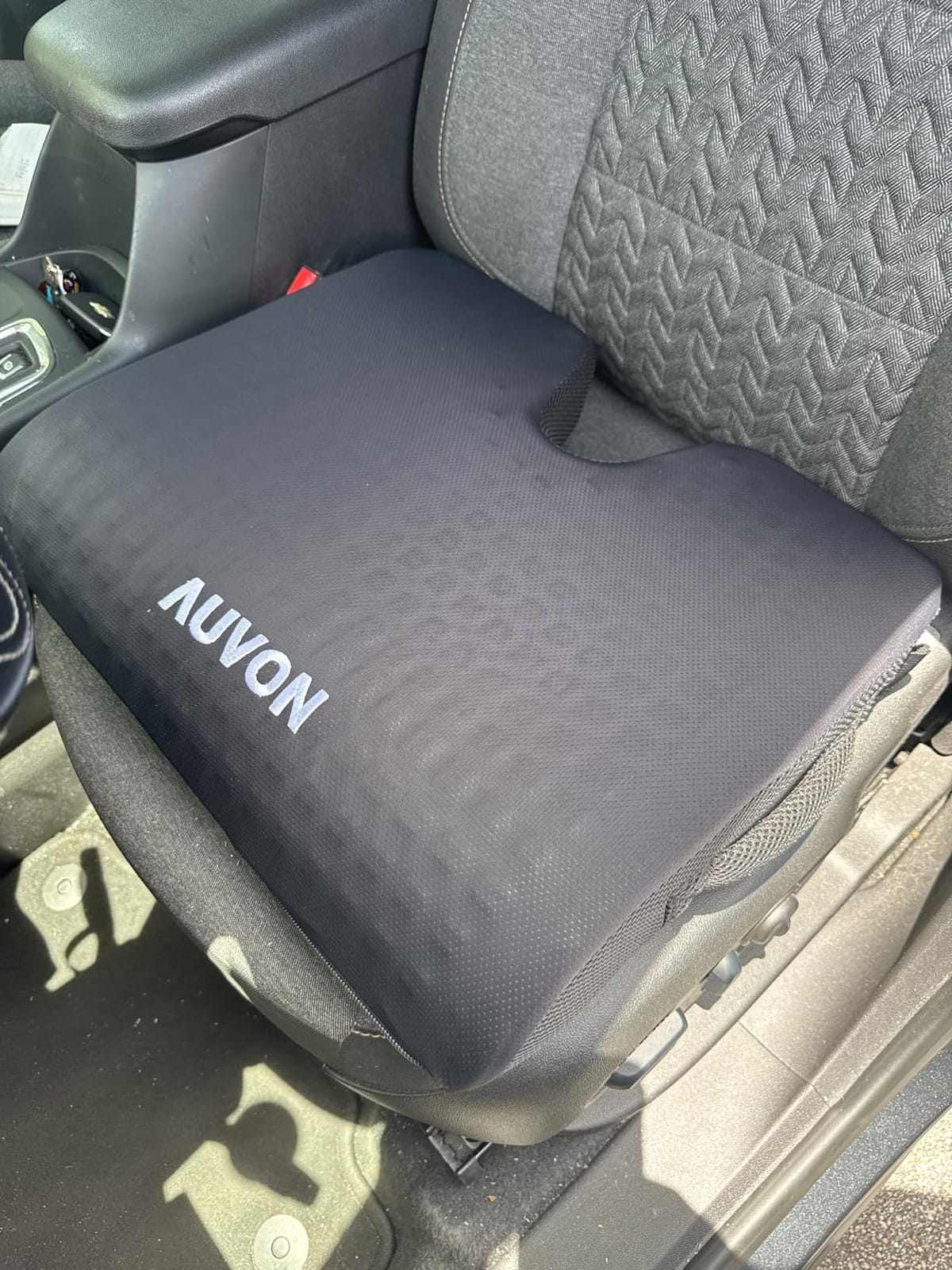 AUVON Gel Wheelchair Seat Cushion with Waterproof Cover for Pressure Sore & Ulcer, Ergonomic Chair Cushion with U-Cutout for Tailbone Pain, Back Pain Relief, Memory Foam Wheelchair Cushion, Anti-Slip | Ergonomic Chair Cushion with U-Cutout for Tailbone, Back Pain Relief, Memory Foam Cushion for Office, Anti-Slip, Buckle Strap customer photo 2