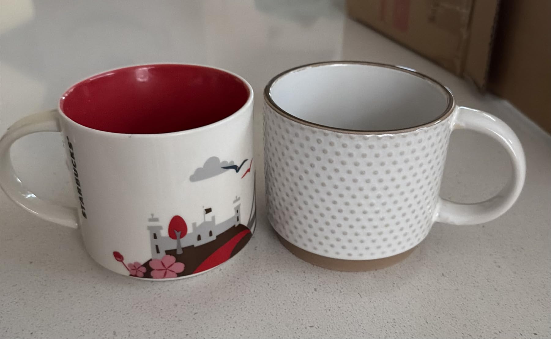 GBhome 12 OZ Stackable Coffee Mugs Set of 4, Ceramic Coffee Cups Set customer photo 2