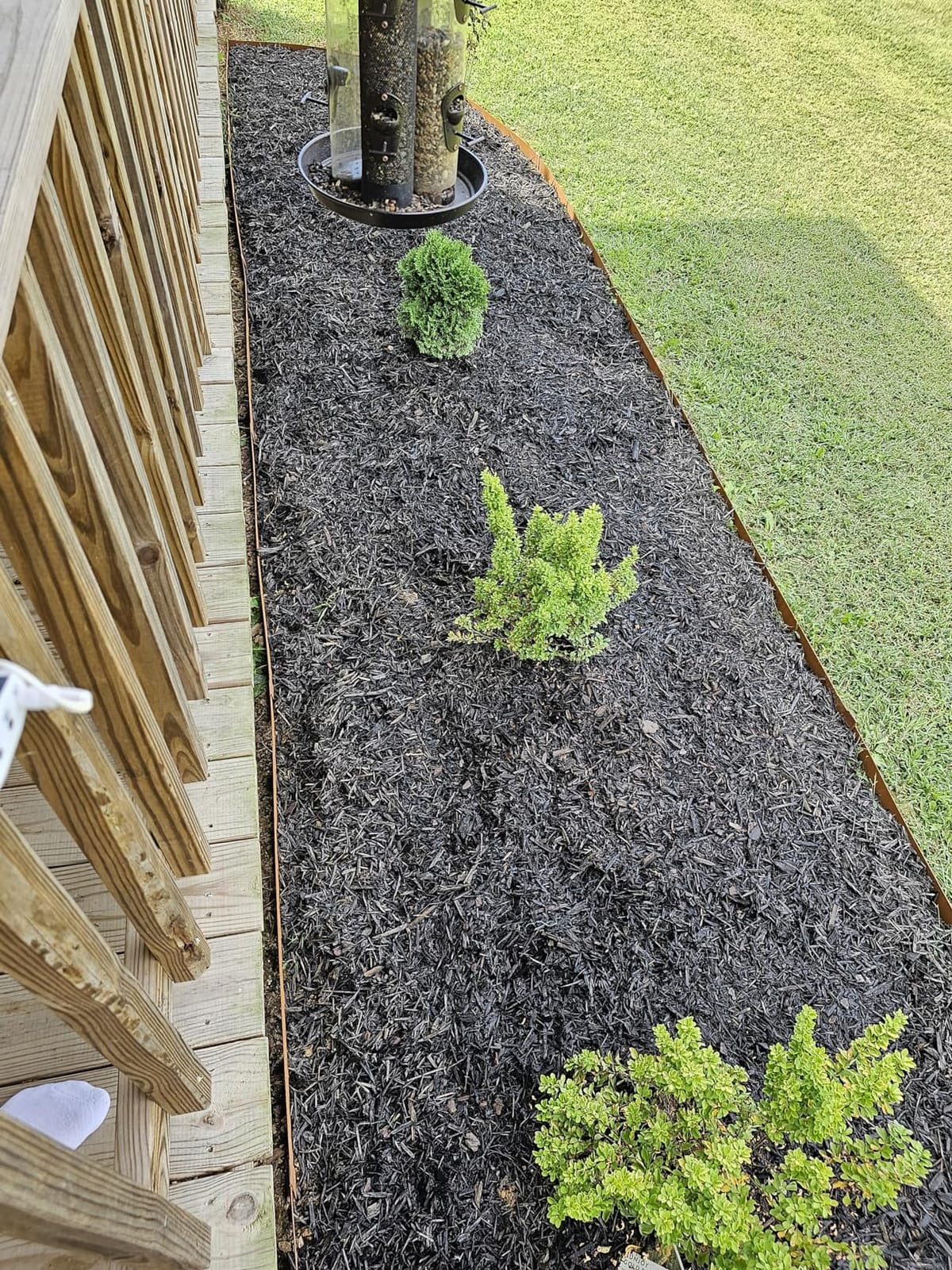 Worth Garden 10-Pack Galvanized Steel Landscape Lawn Edging - 4.5in H Black Powder Coated Bendable Metal Strips - Hammer-in Edging Border w/ 11 Clips - Yard Pathway Divider (33Ft Total) customer photo 2