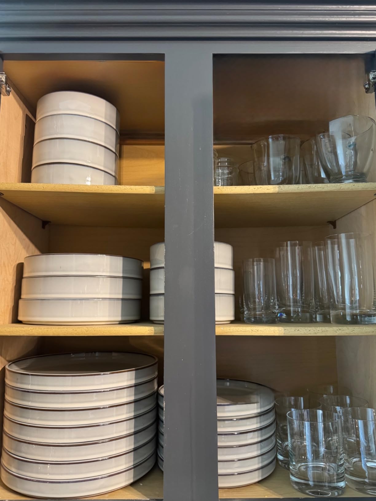 Bloomhouse - Two Time Oprah's Favorite Things Winner - Santorini Mist Double Bowl Terracotta Reactive Glaze Plates and Bowls Dinnerware Set - Moonstone White, Service for Four (16pcs) customer photo 2