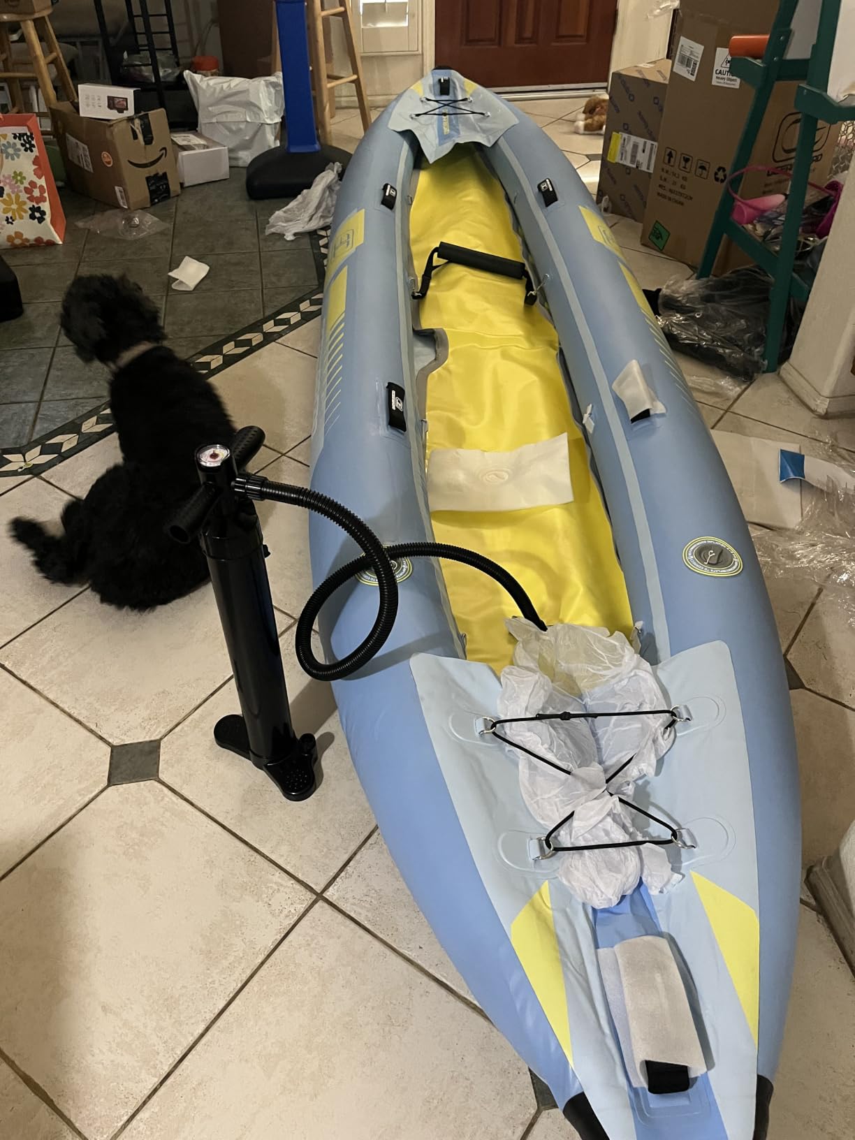 OCEANBROAD Inflatable Sit-in Kayak(NO HIN), 1 Person/2 Person Touring Kayak customer photo 1