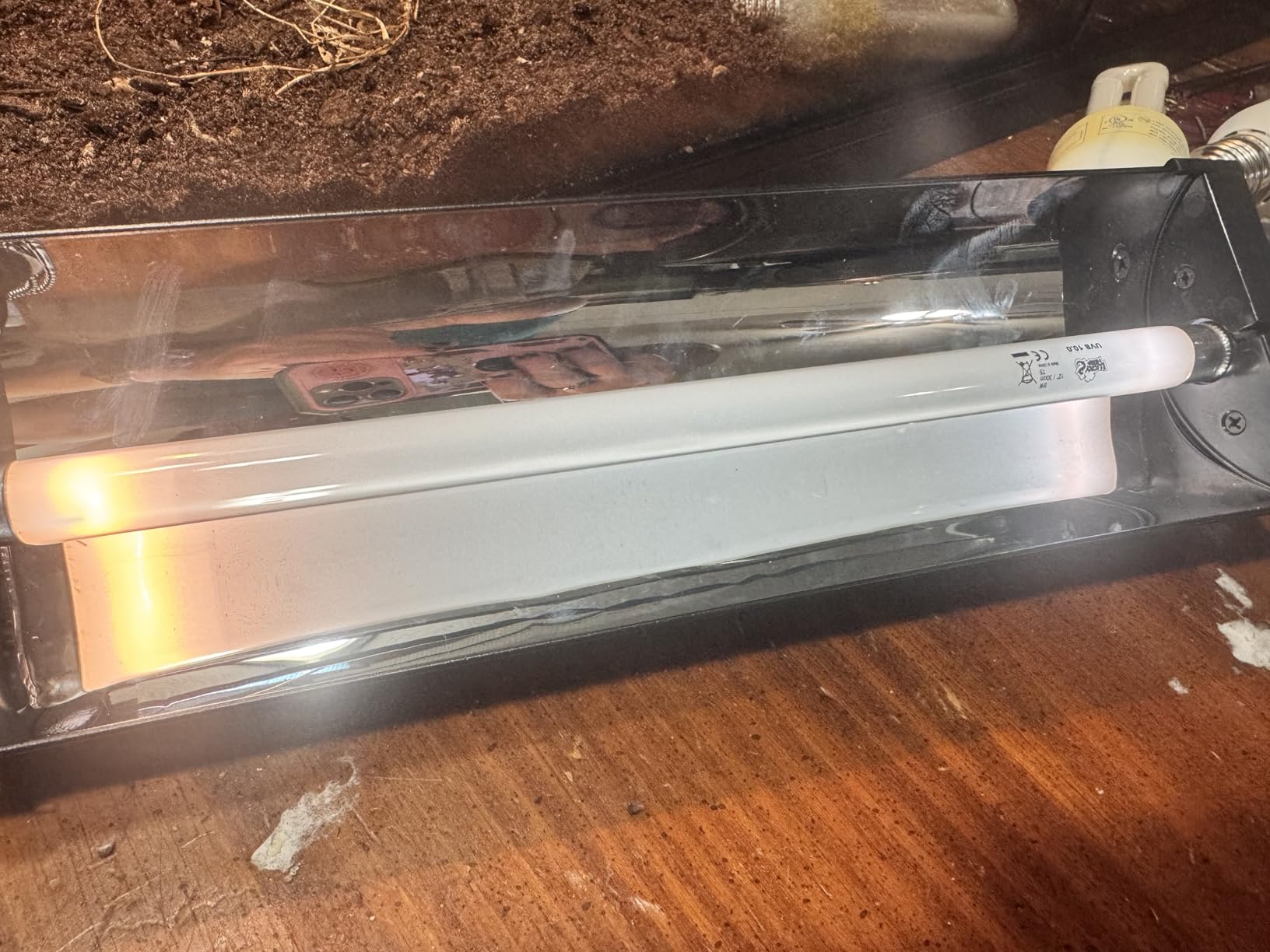 LUCKY HERP T5 Reptile Light Fixture Combo Kit 54W (New Upgrade), UVB Reptile Light Fixture with Desert UVB 10.0 46