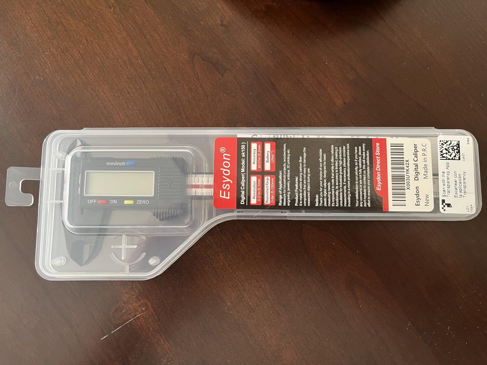 Digital Caliper, Esydon Upgraded Calipers 6 inch, Measuring Tool, Electronic Ruler, with Large LCD Screen, Auto-Off Feature, Inch and Millimeter Conversion, Plastic Case, Perfect for Household, DIY customer photo 2