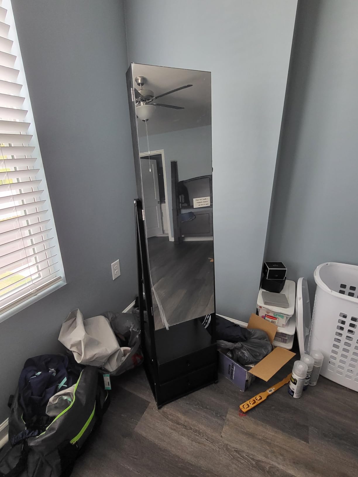 Nicetree Jewelry Cabinet Armoire, 2 Drawers, Full Length Mirror, Pure White customer photo 2