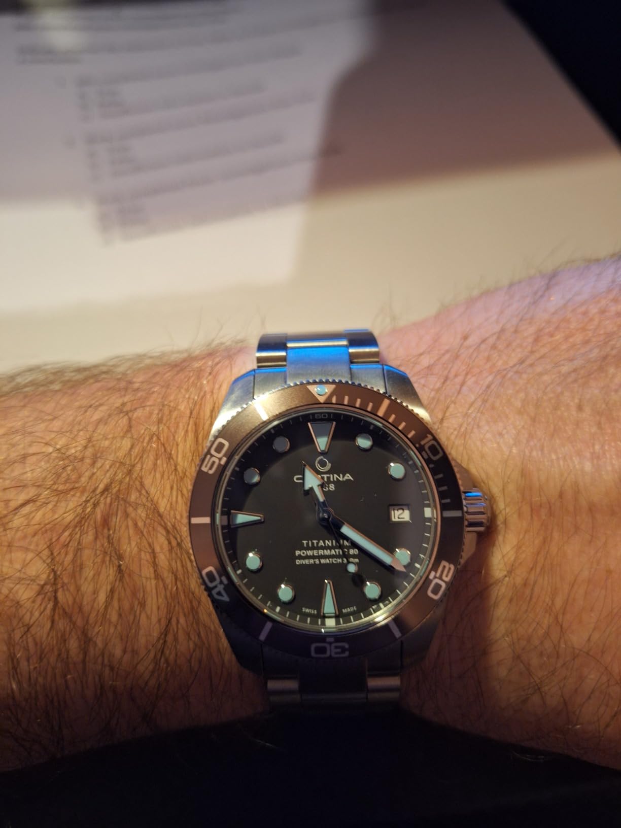 Certina, Mens, DS Action Diver 38mm Powermatic 80, Titanium, Swiss Automatic, Watch, Anthracite, Titanium, 19, (C0328074408100) customer photo 2