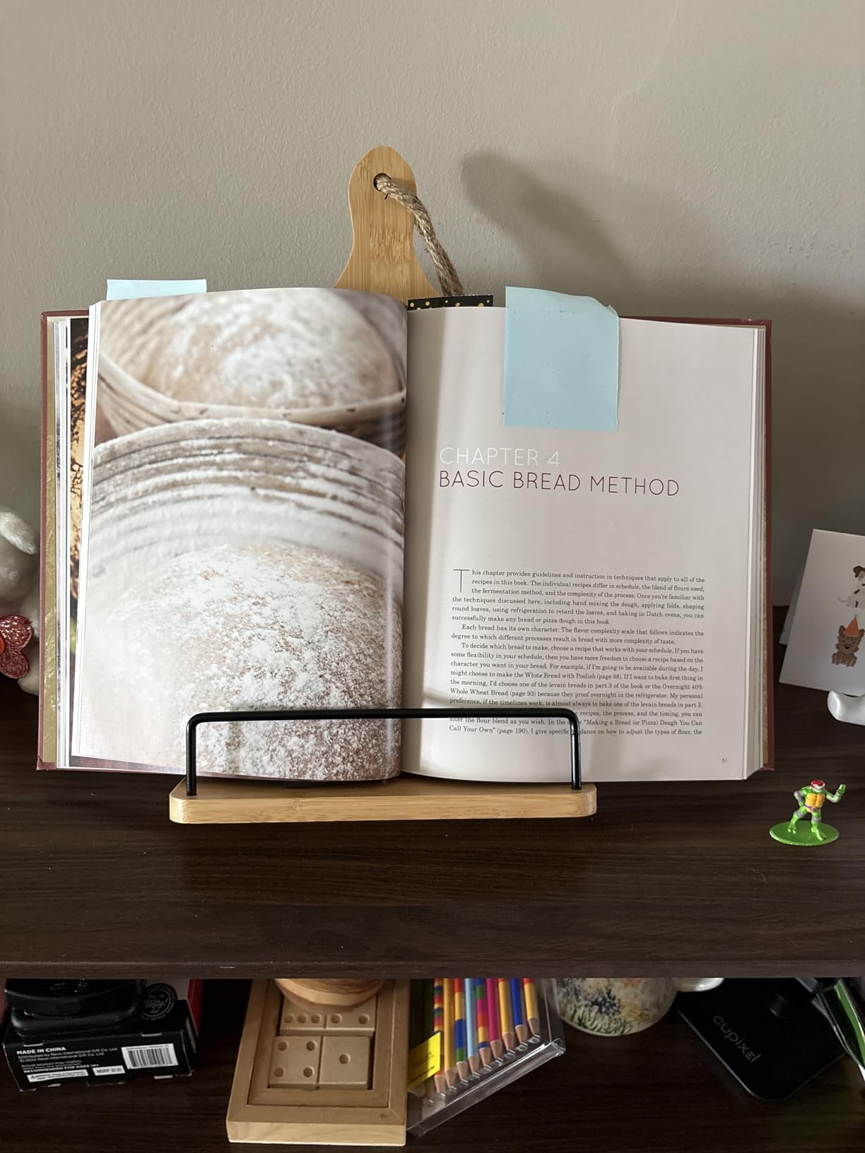 Bamboo Cookbook Stand, Sturdy Recipe Book Holder customer photo 1