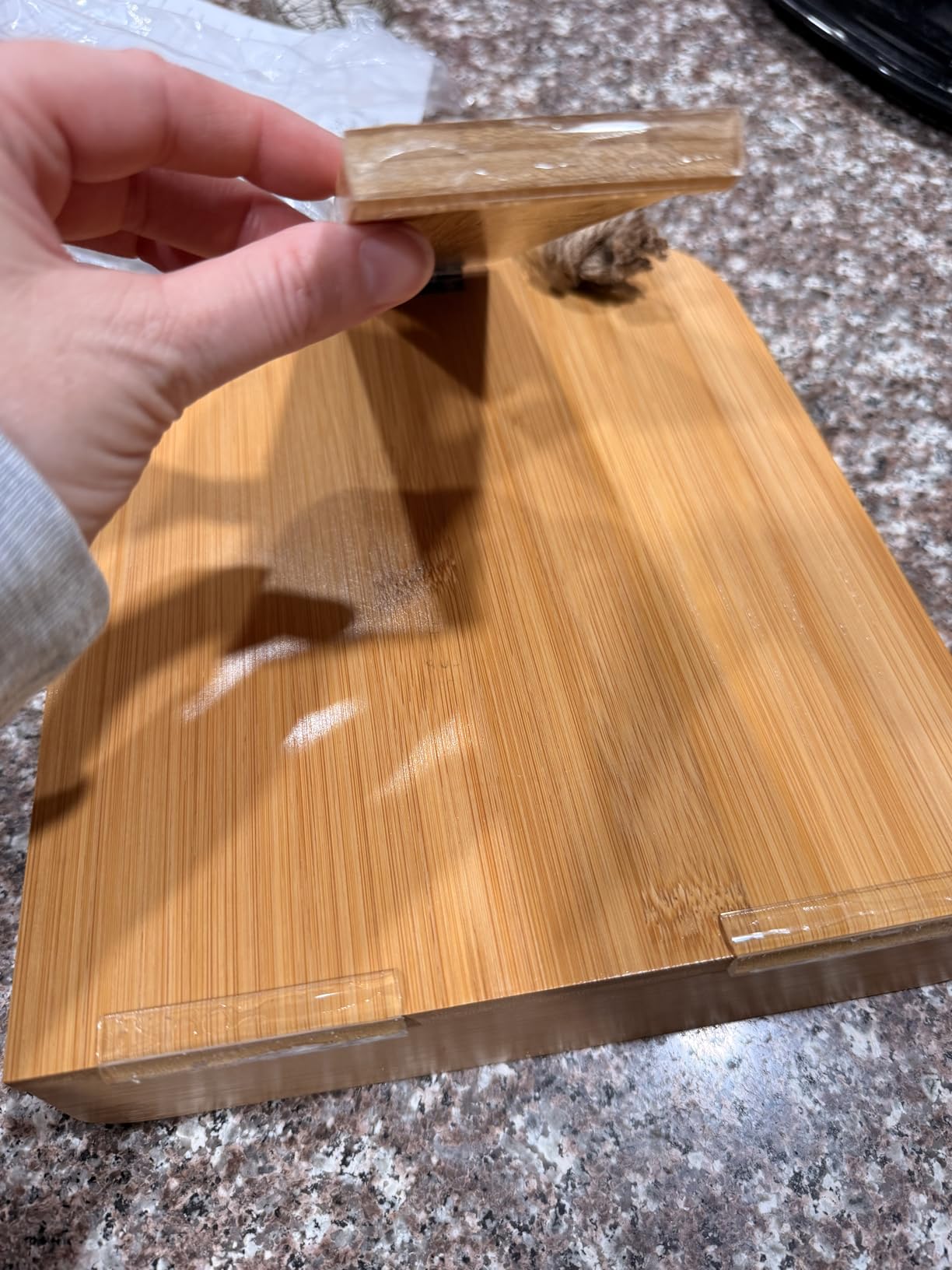 Bamboo Cookbook Stand, Sturdy Recipe Book Holder customer photo 2