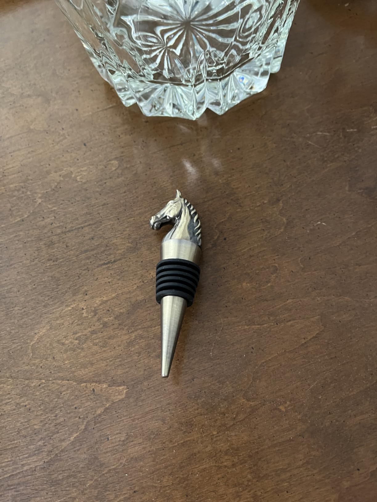 Horse Head Wine Stopper, Horse Wine Gifts Birthday Gifts for Men Women, Bottle Stoppers for Wine Champagne, Bronze with Gift Box customer photo 1
