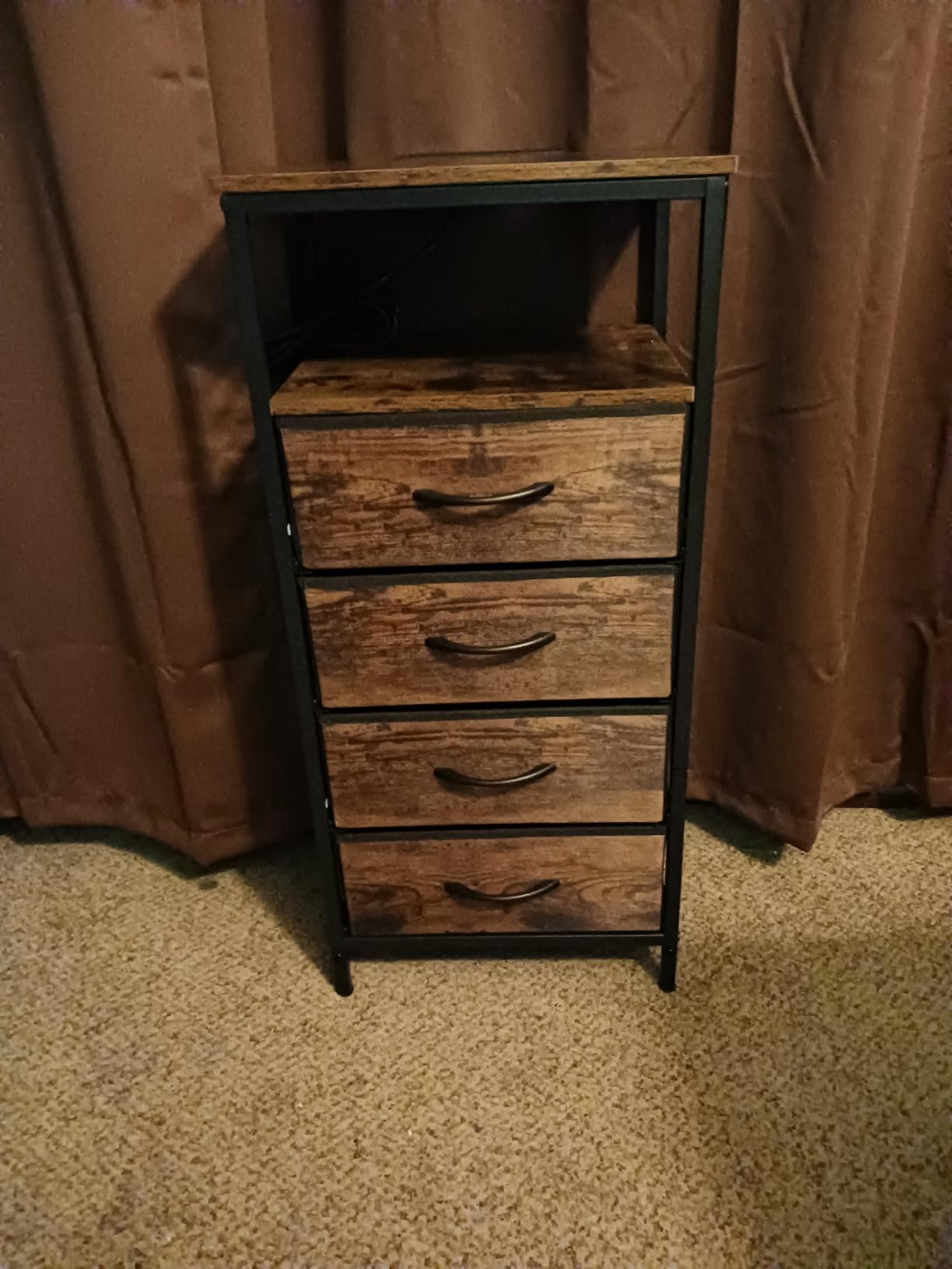 Huuger Nightstands Set of 2, End Tables with Charging Station, Side Table customer photo 2