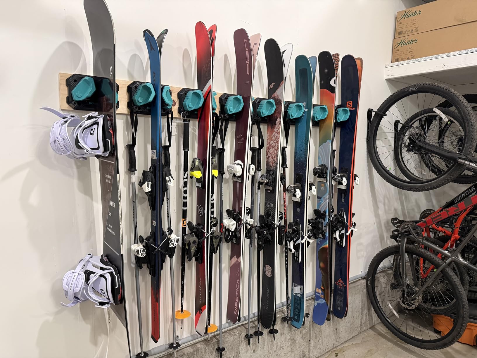 Ski & Snowboard Wall Rack for Garage - Fits Any Board, Wall Mount Holders, Damage-Free Storage, Space-Saving Winter Gear Organizer customer photo 1