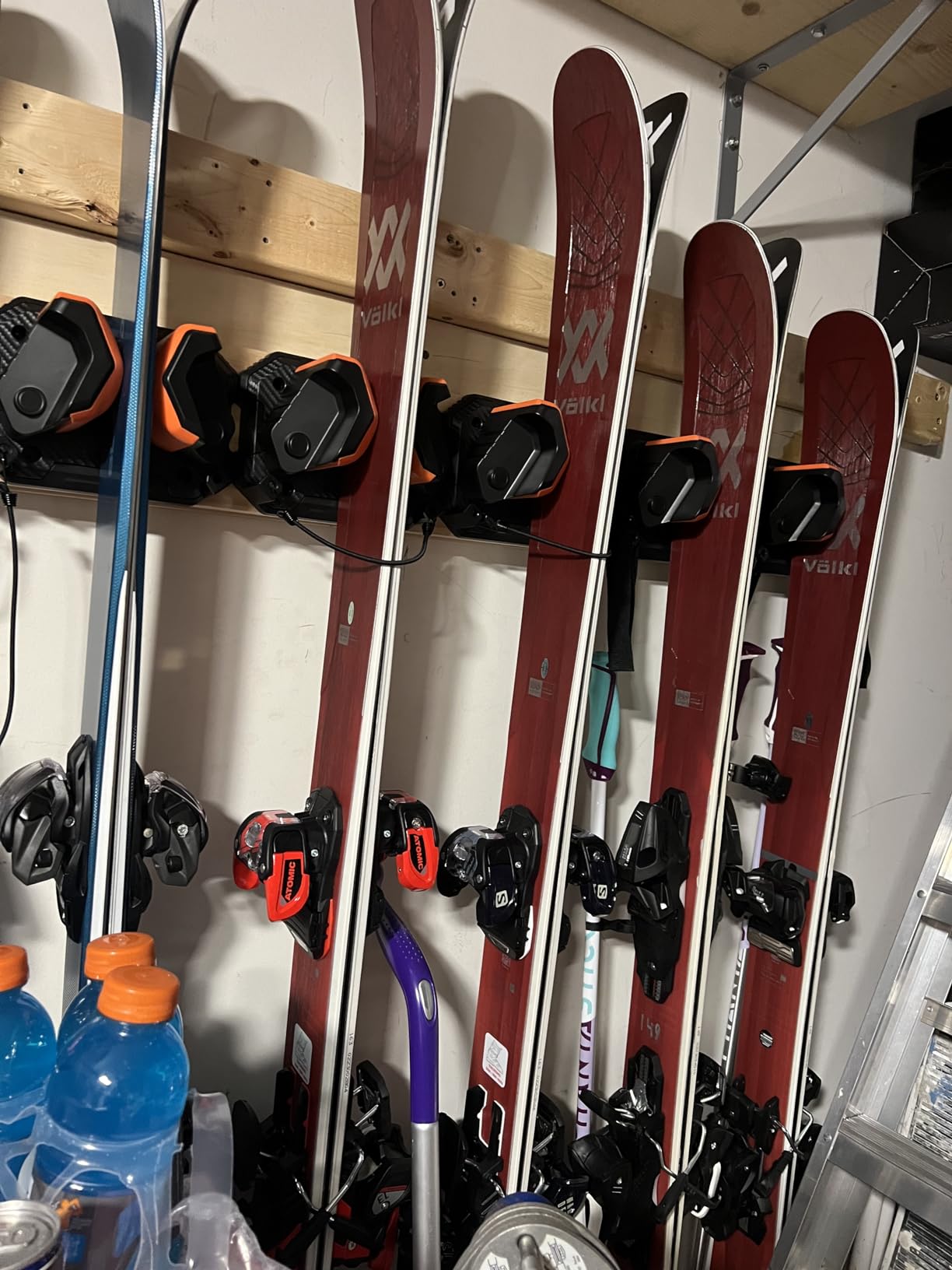 Ski & Snowboard Wall Rack for Garage - Fits Any Board, Wall Mount Holders, Damage-Free Storage, Space-Saving Winter Gear Organizer customer photo 2