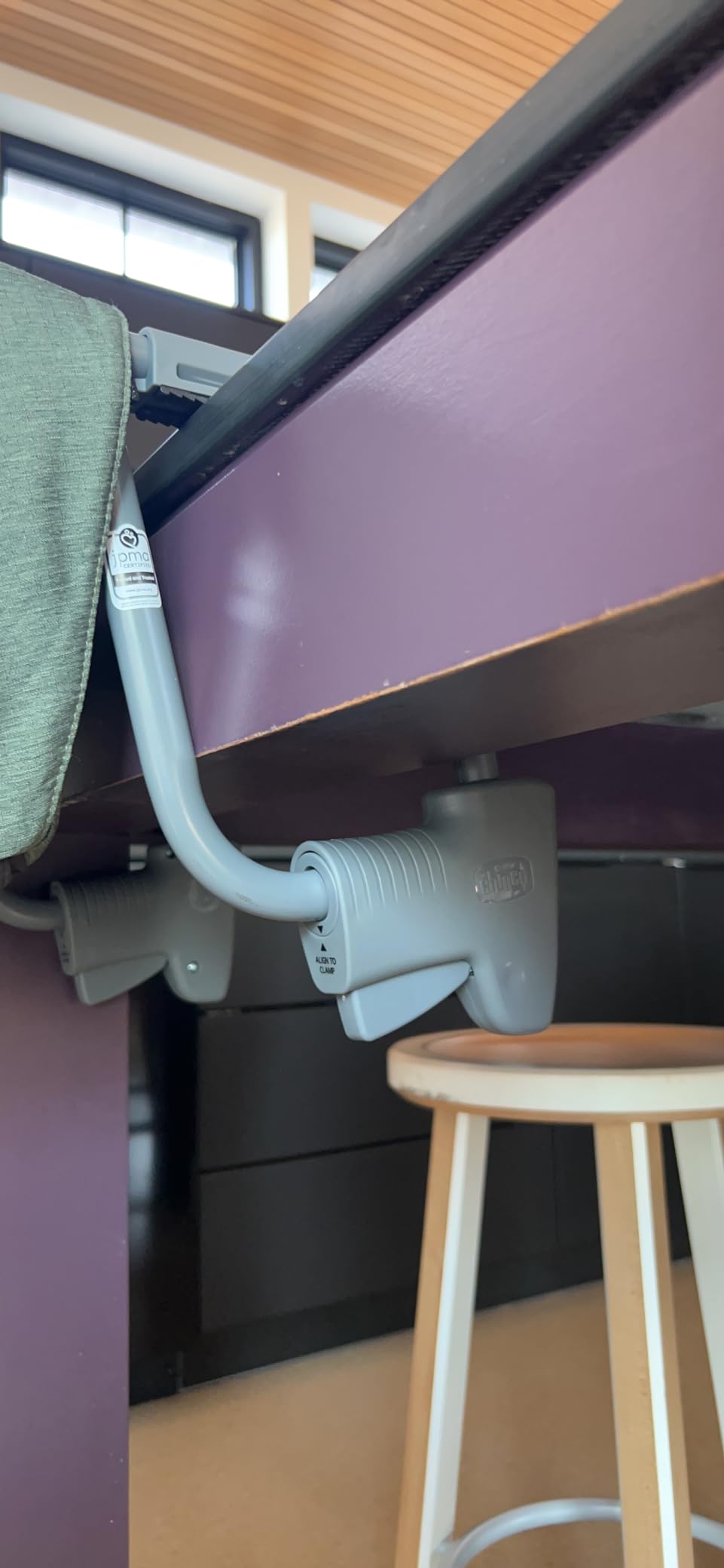 Chicco FastLock Hook-On High Chair, Portable High Chair for Babies and Toddlers, Sets up in Seconds, Moss/Green customer photo 1