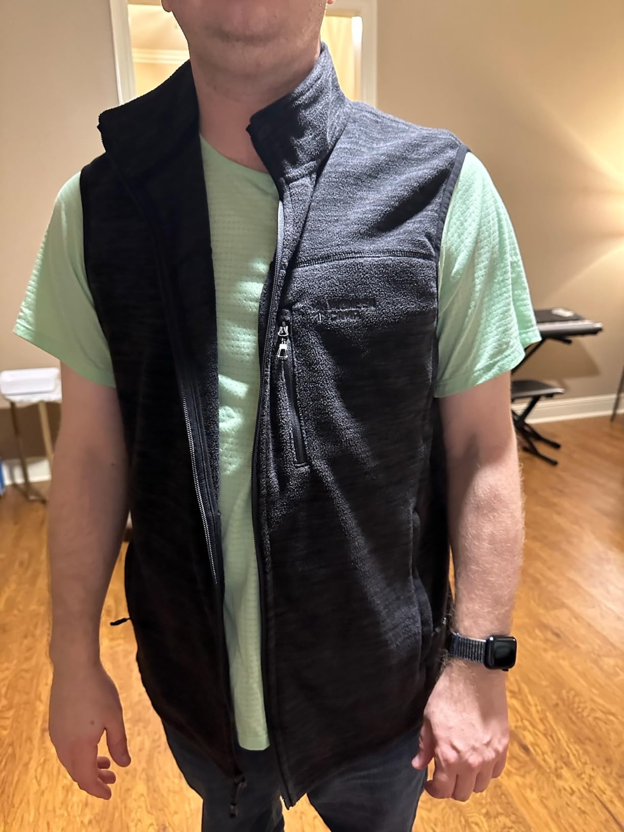 Pioneer Camp Men's Full-Zip Polar Fleece Vest Casual Lightweight Sleeveless Outerwear with 5 Pockets Soft Warm Winter Jacket customer photo 1
