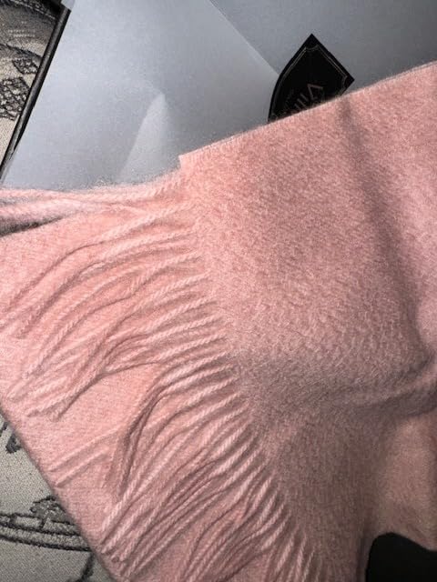 Villand Pure 100% Cashmere Scarf with Fringed Edges, Ultra Soft Large Cashmere Shawl Wrap for Women and Men customer photo 2