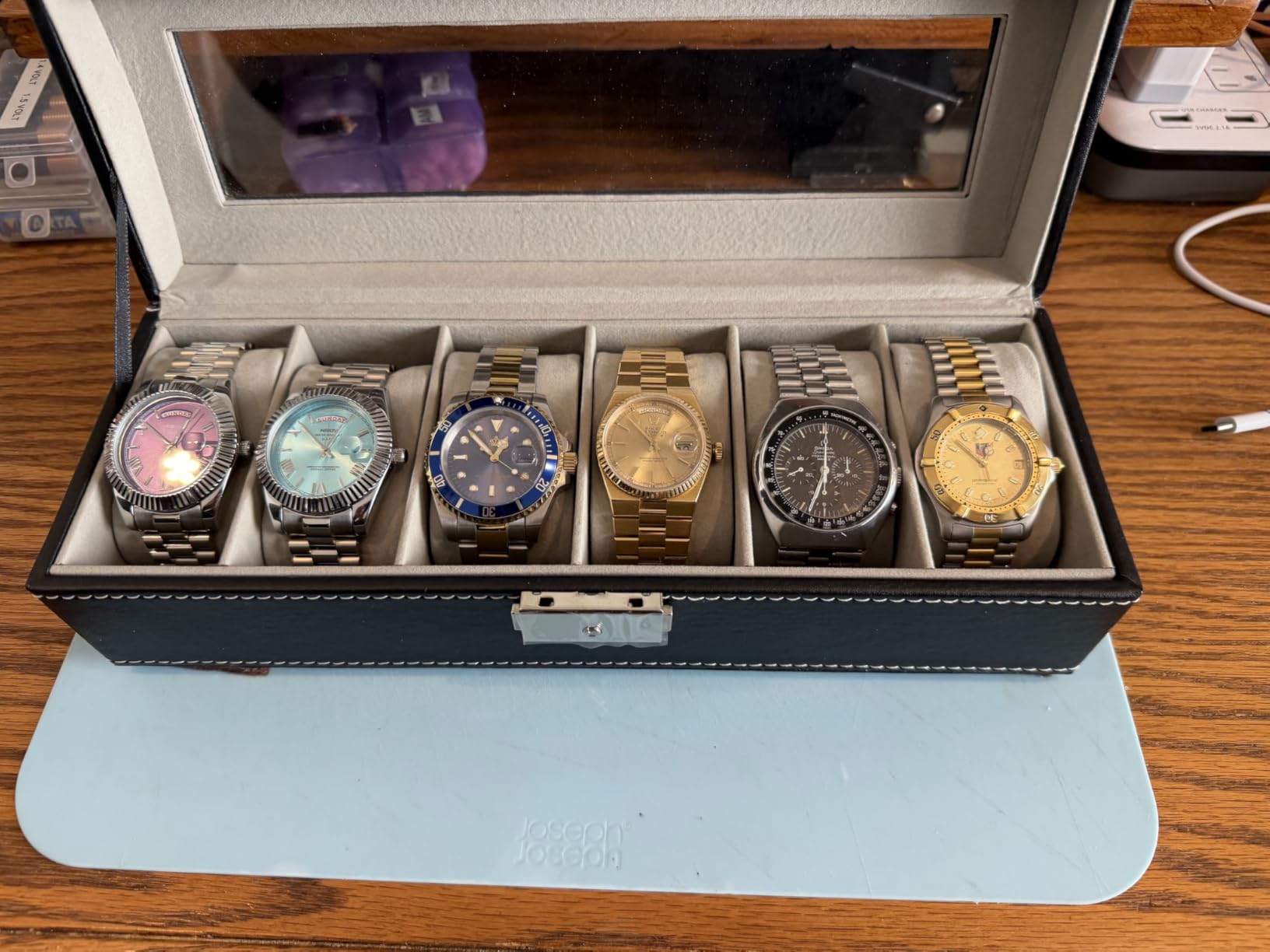 Watch Roll Travel Case - Handmade Leather Watch Rolls Box for Man - Travel Watch Roll with Velvet to Protection - Watch Roll Organizer to Home Secure Storage customer photo 1