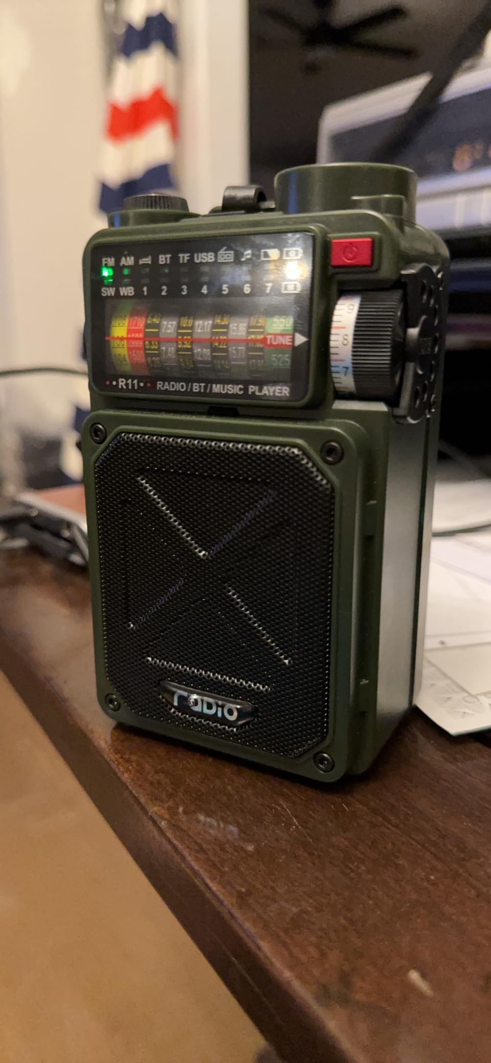 Portable Shortwave Radios with NOAA/SW/AM/FM, for Camping & Home | Bluetooth Speaker,TF Playback,Solar Powered,Hand Crank,Flashlight,SOS Alarm,Weather Alert,Phone Charger customer photo 2