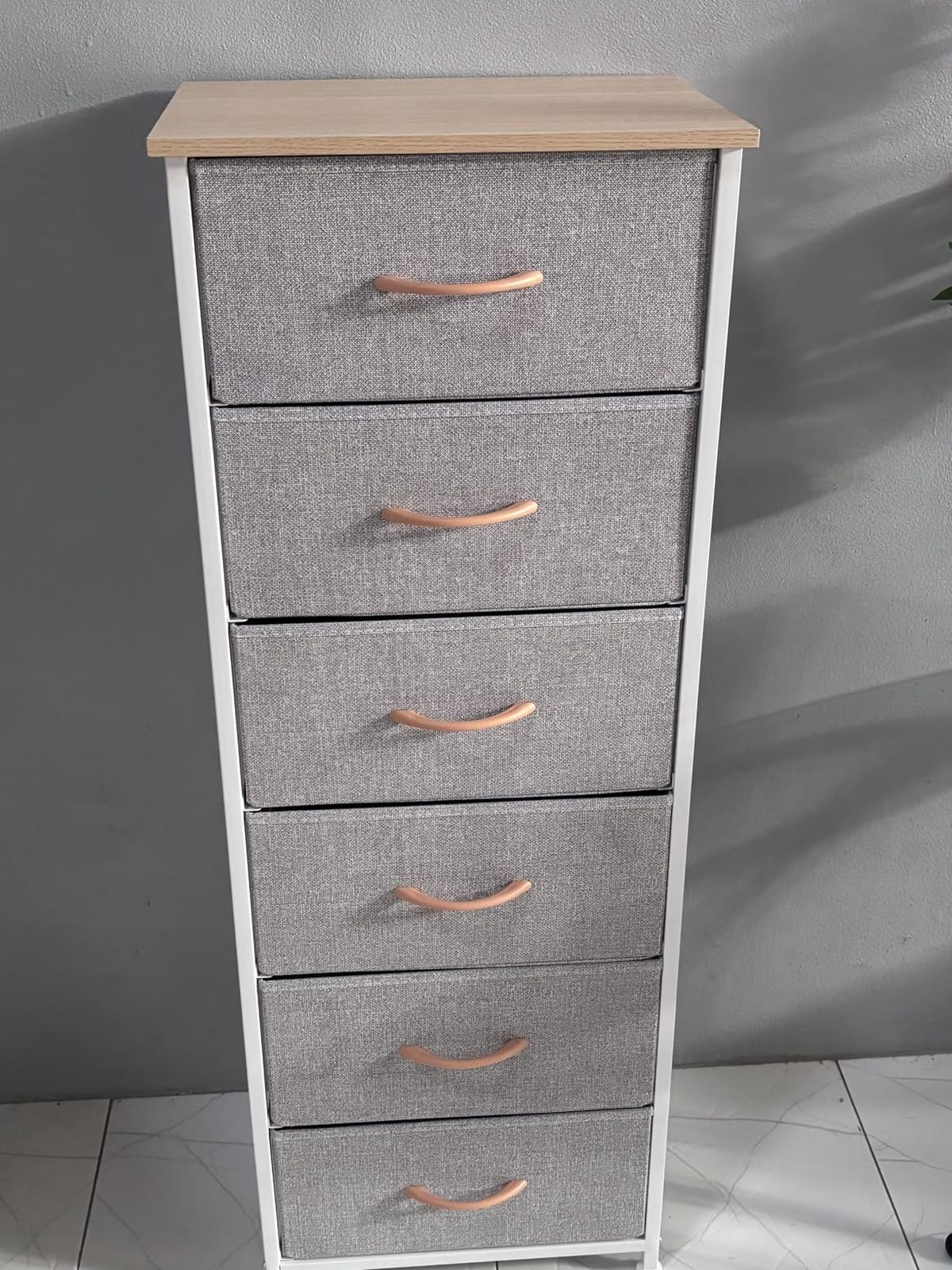 Somdot Small Dresser for Bedroom, 3 Drawer Storage Cabinet, White customer photo 1