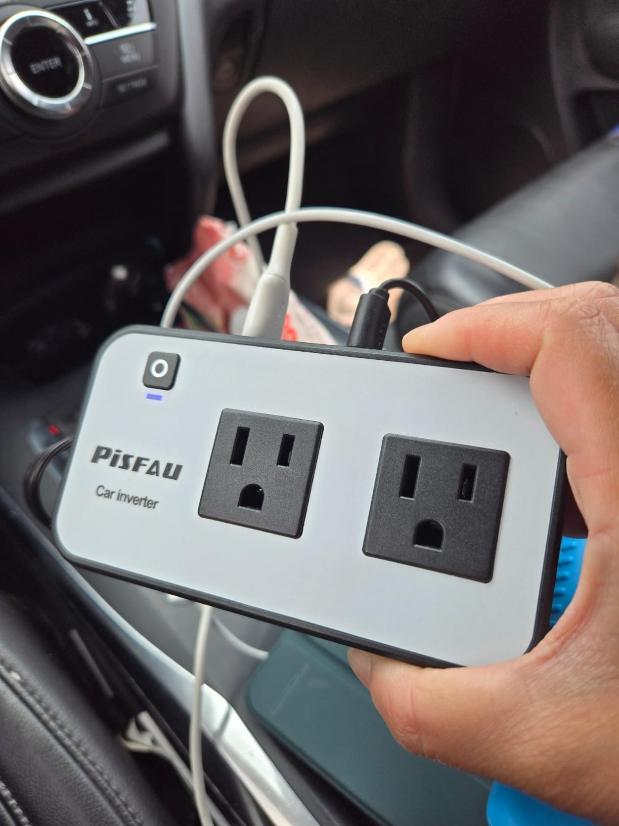 PiSFAU 200W Car Power Inverter - DC 12V to 110V AC Car Plug Adapter Outlet customer photo 1