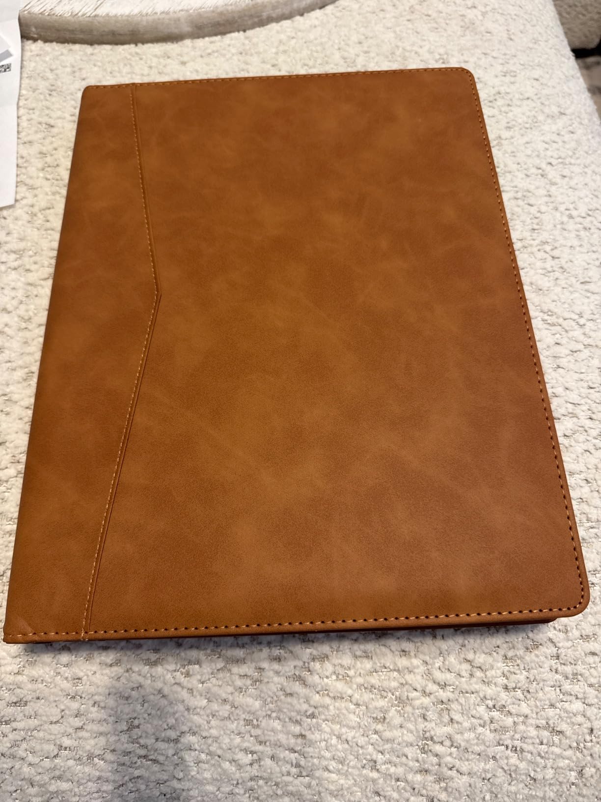 Pacific Mailer Padfolio Portfolio Leather Binder, Interview Legal Document Organizer, Business Card Holder Included Letter Sized Writing Pad [Brown, Piano Noir Faux Leather Matte Finish] customer photo 1