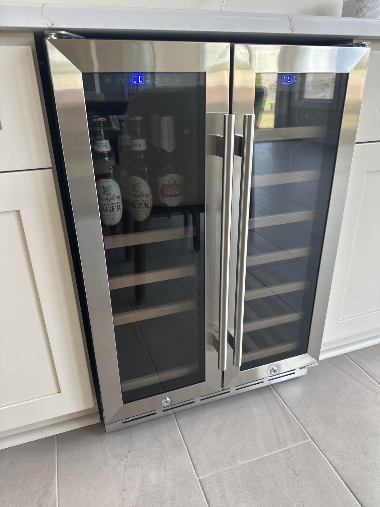 ORYMUSE Wine and Beverage Refrigerator, 24 Inch Dual Zone Wine Fridge customer photo 2