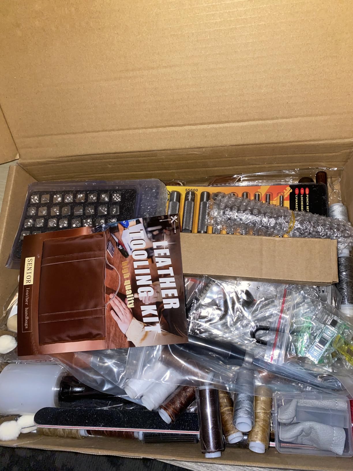 TLKKUE Leather Tooling Kit Leather Craft Tools Leatherworking Kit customer photo 2