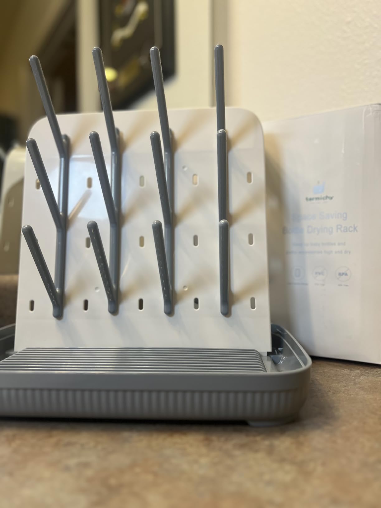 Termichy Baby Bottle Drying Rack：Large Vertical Space Saver for Countertop customer photo 2