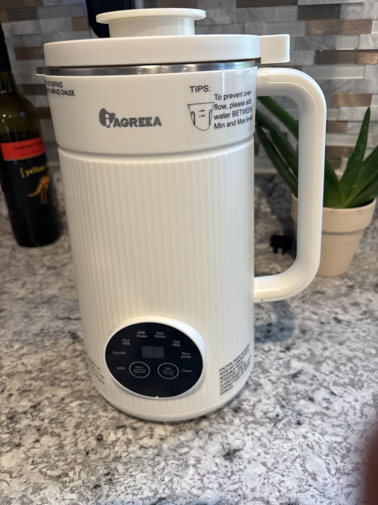 IAGREEA Nut Milk Maker Machine, 35oz Soy/Almond/Oat Milk/Juice Maker, White customer photo 1