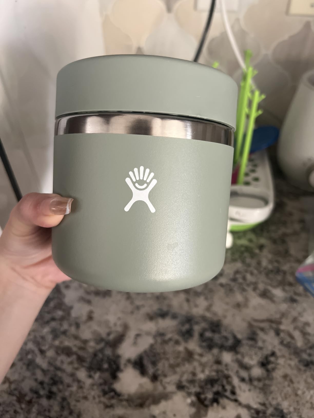 Hydro Flask Food Jar – Insulated Stainless Steel, Snack Travel Container for Hot Food, Lunch, & Soup 20 Oz Agave Green customer photo 1