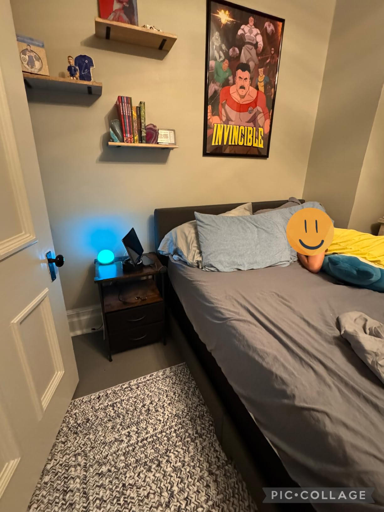Huuger Nightstand with Charging Station, 27.6 Inch Bedside Table,Side Table customer photo 1