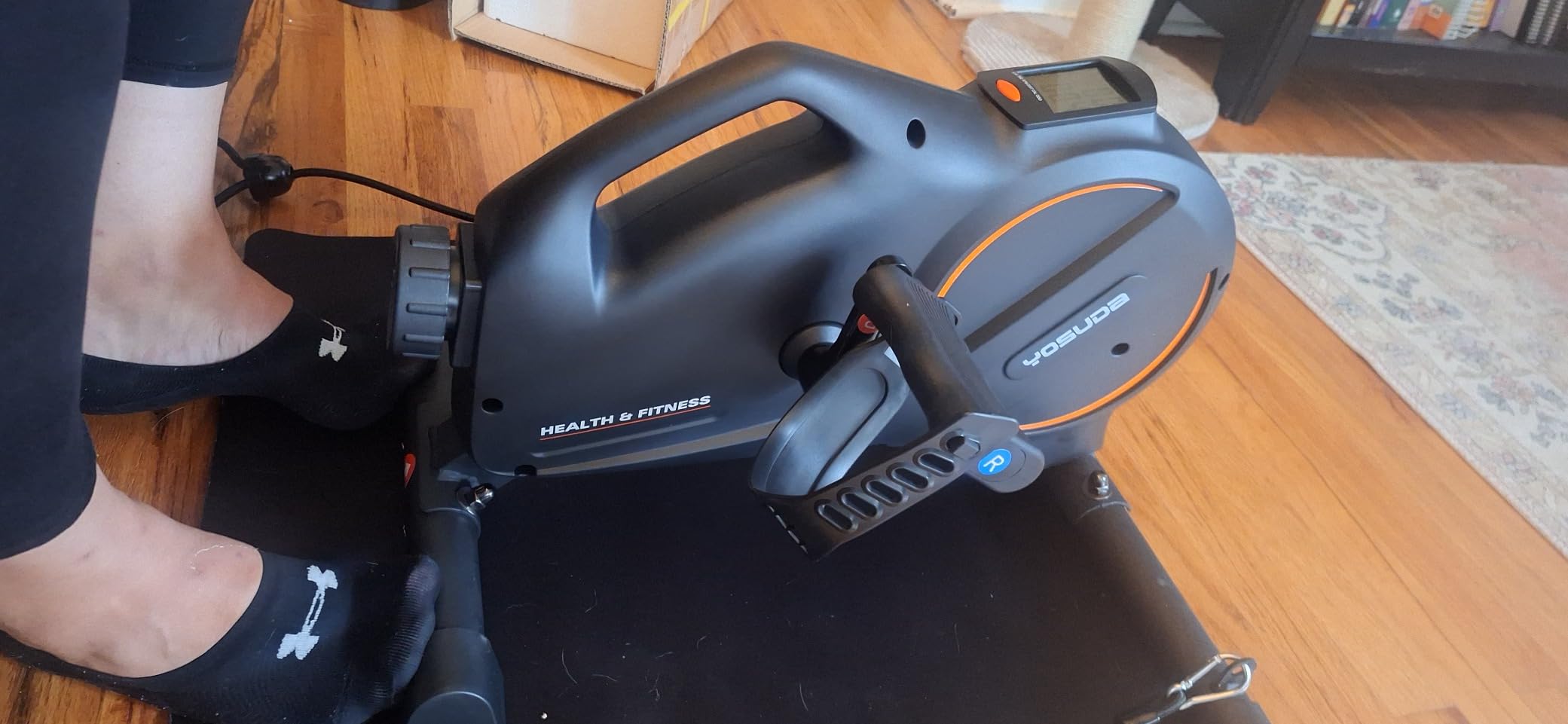 YOSUDA Under Desk Bike with 16-Level Magnetic Resistance & Bluetooth App customer photo 1