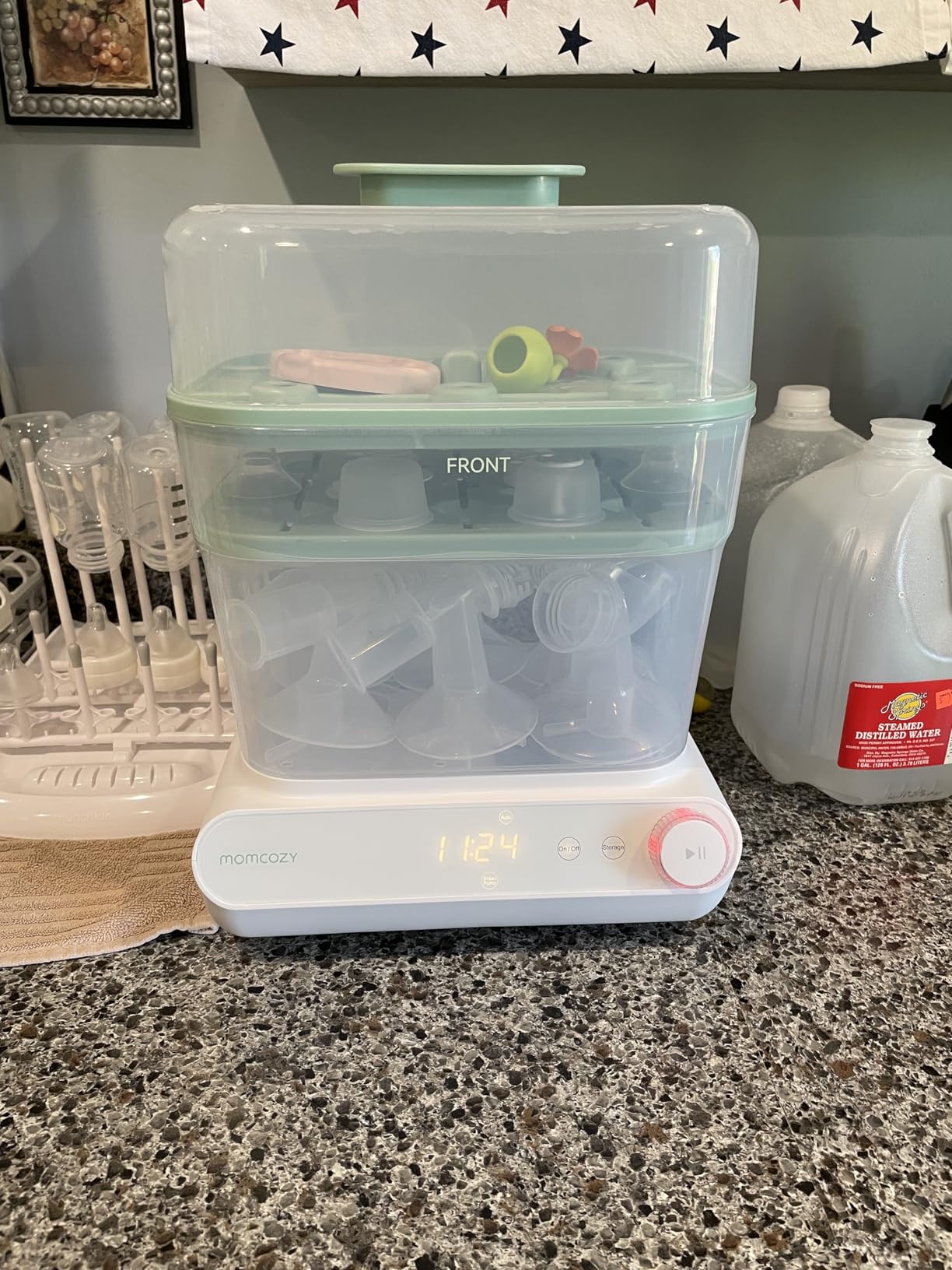 Momcozy 3-Layers Large Capacity Bottle Sterilizer and Dryer, Pump Part Mode customer photo 2