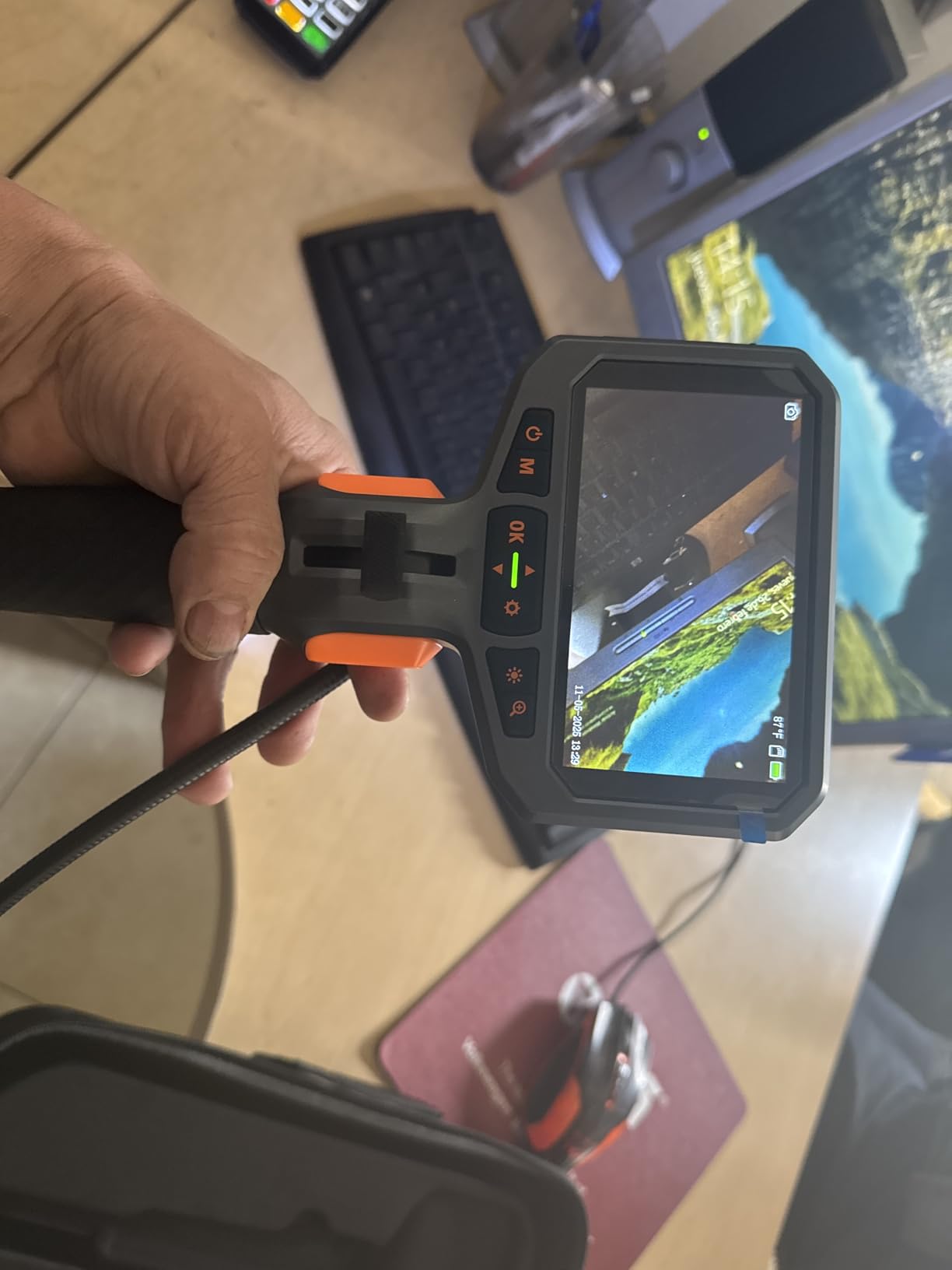 Teslong Articulating Borescope for Mechanic Automotive HVAC Wall Inspection customer photo 2