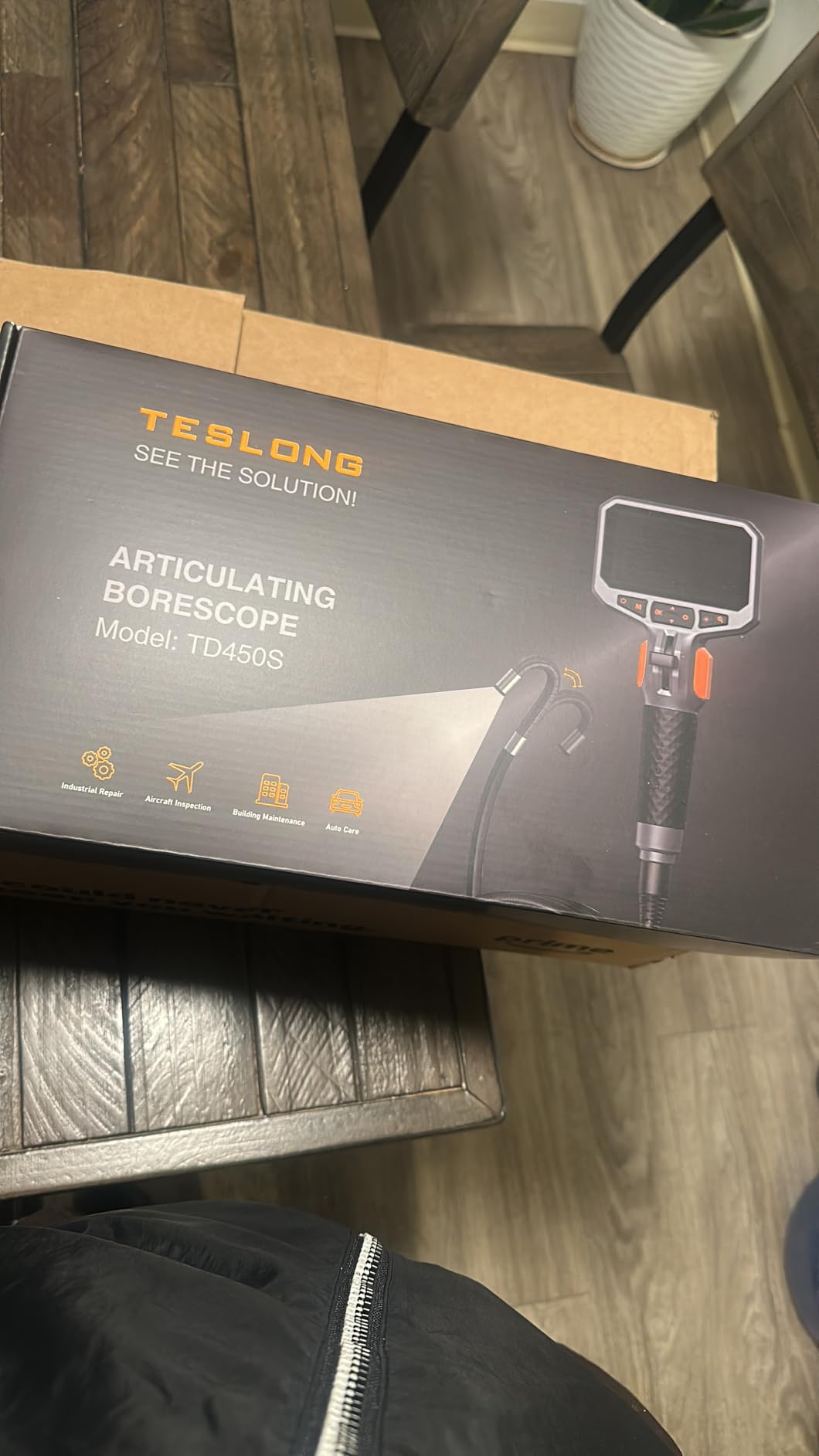 Teslong Articulating Borescope with Dual Lens Endoscope and 8+1 LED Lights customer photo 1