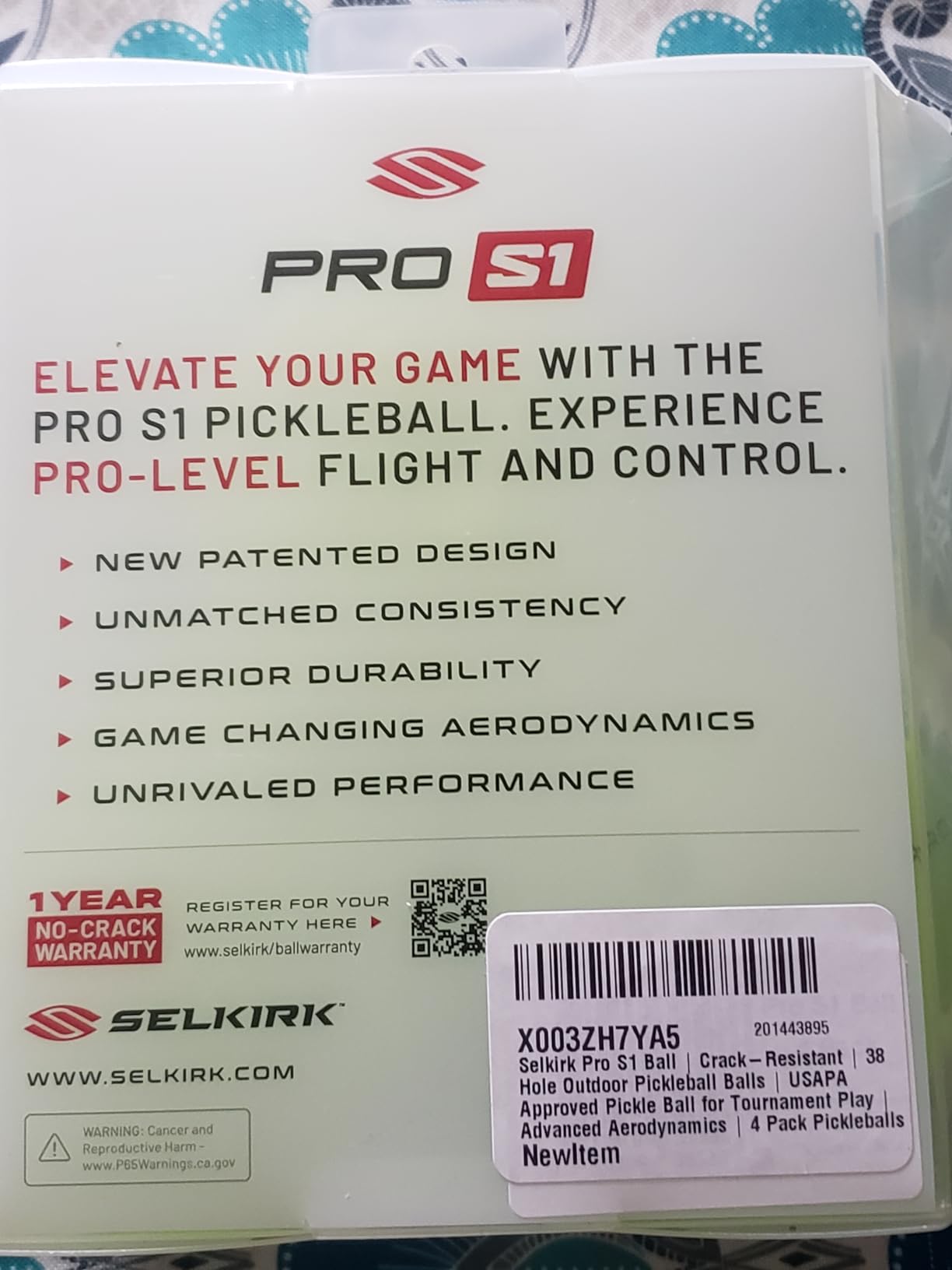 Selkirk Sport Pro S1 Outdoor Pickleballs | USAPA Approved | 4/12/100pk customer photo 1