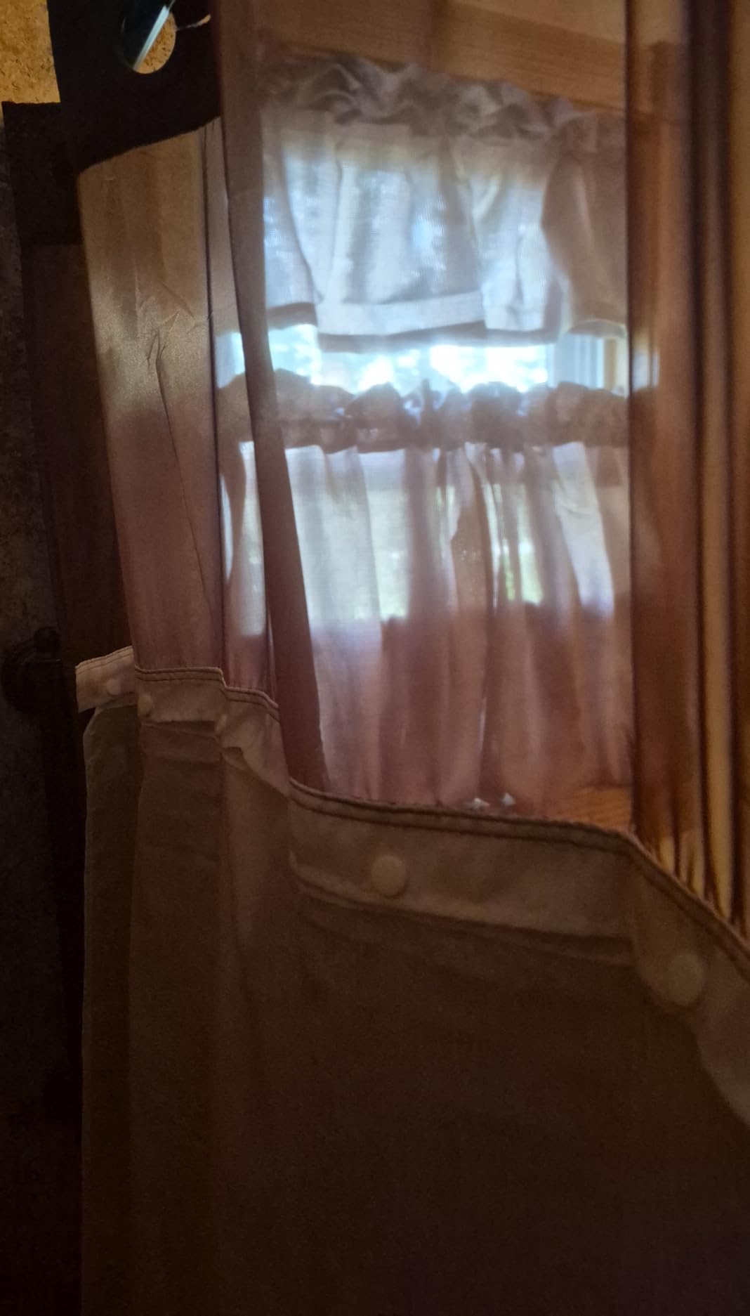256GSM Heavyweight Ringless Waffle Shower Curtain with Liner, 71x74, Grey customer photo 1