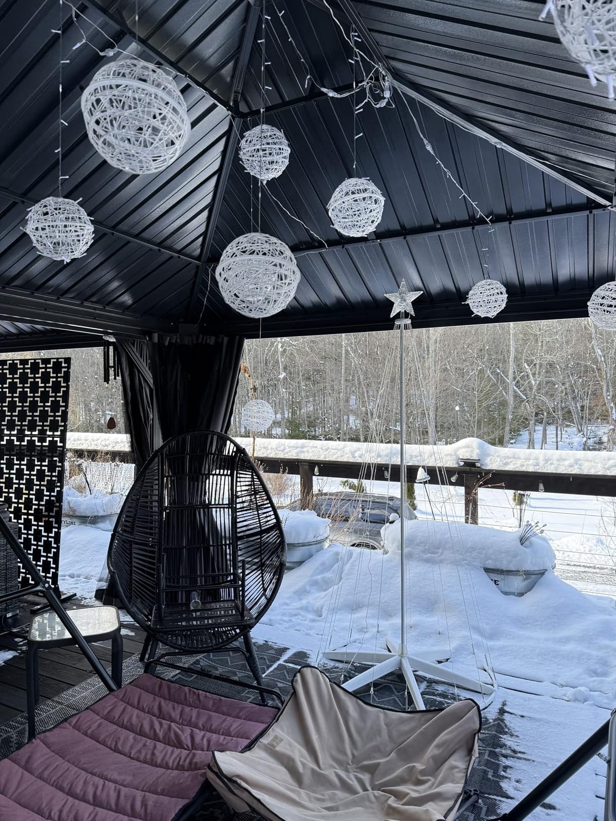 Domi 12x12 Hardtop Gazebo Aluminum Frame, for Outdoor Patios, Grey customer photo 2