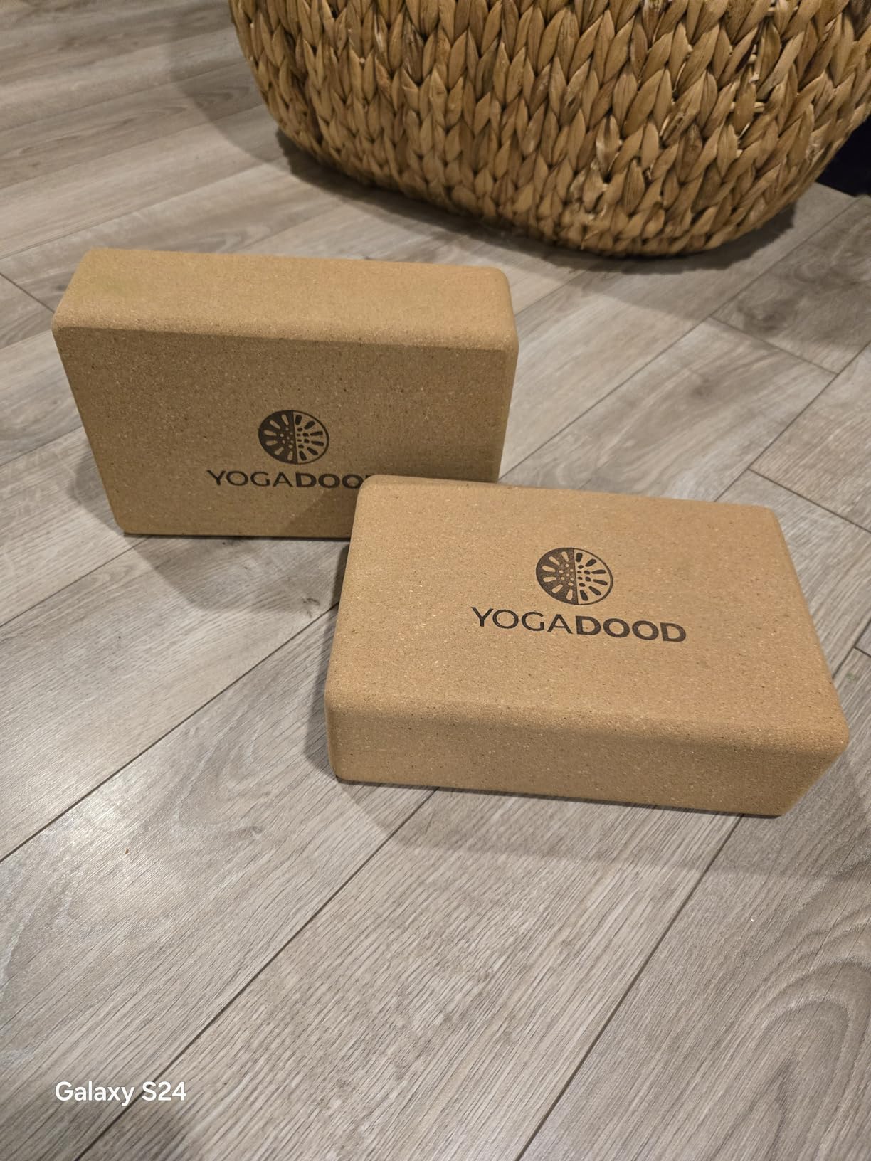 YOGA DOOD Premium Cork Yoga Blocks 2 Pack - Superior Grip & Stability for Enhanced Alignment - Eco-Friendly Biodegradable customer photo 1