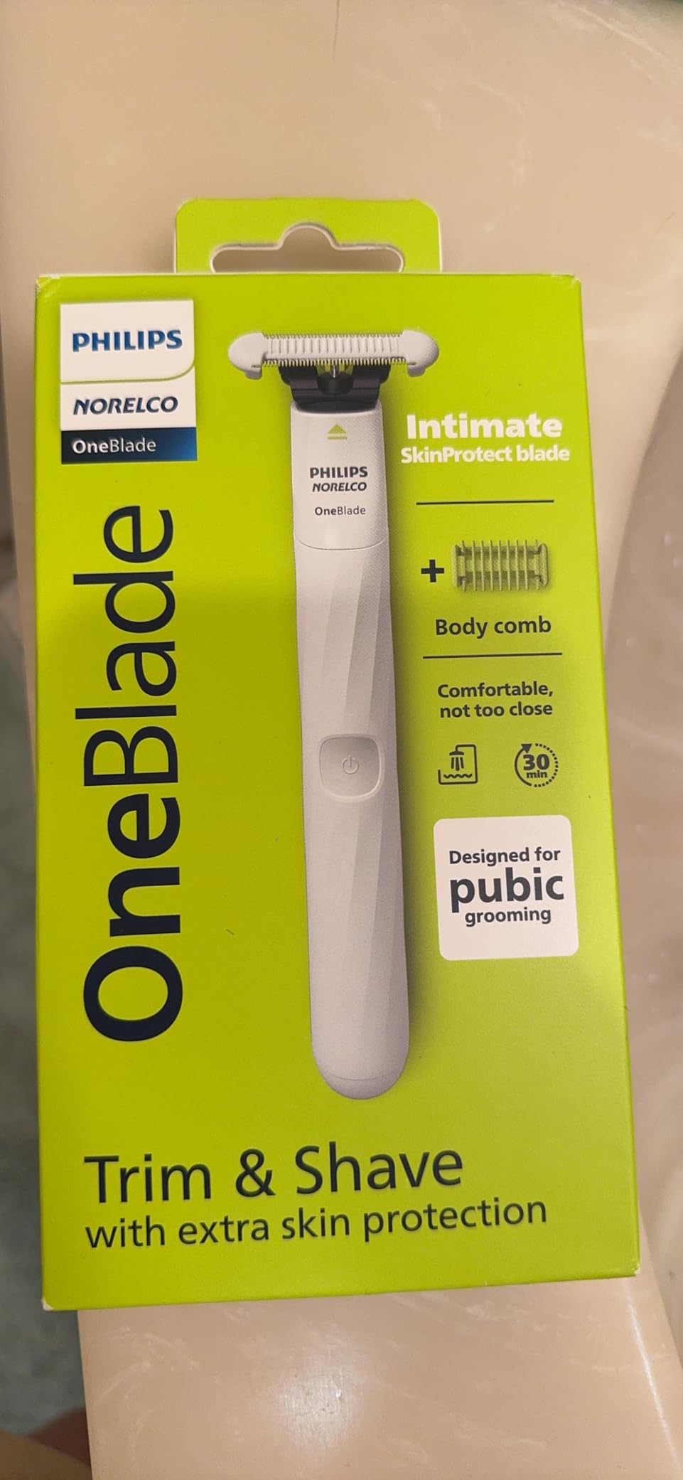 Philips Norelco OneBlade Intimate Trimmer and Shaver with Skin Protection customer photo 1