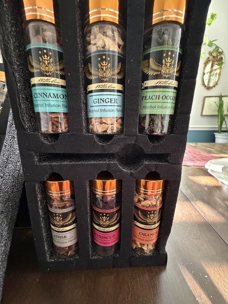 WillsCoo Alcohol Infusion Kit for Infusing Whiskey, Gin, Vodka, Tequila, Rum - DIY Your Own Flavored Spirits with Natural Ingredients - Anniversary, Birthday Gift for Men, Husband customer photo 2