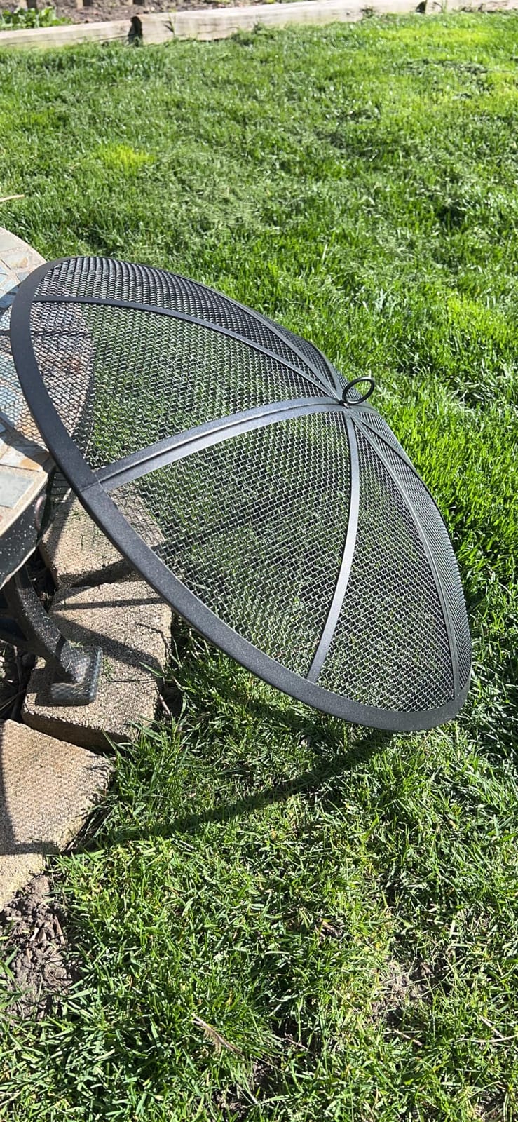 Fire Pit Spark Screen, Fire Pit Screen 36 Inch Round with Handle & Poker customer photo 1