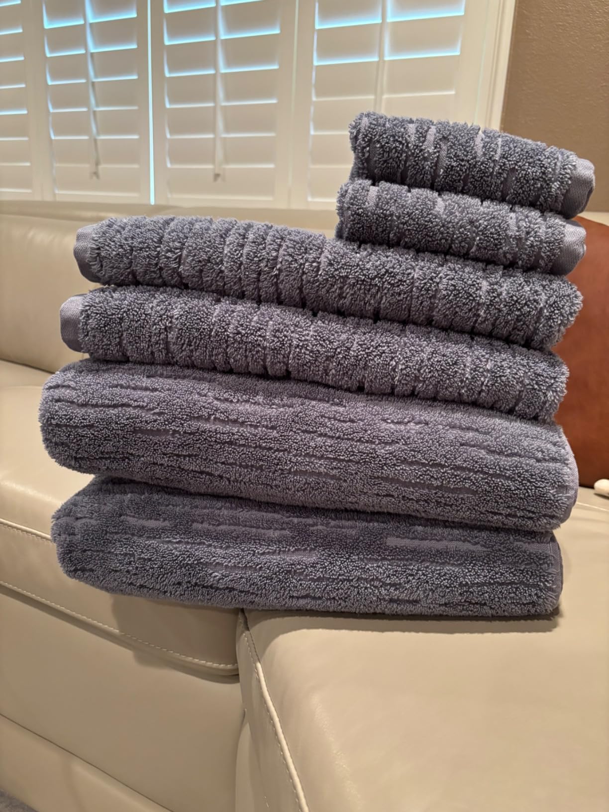 SKL Home CloudSoft Bath Towel Set, 6-Piece, 100% Cotton Luxury, Oatmeal customer photo 2