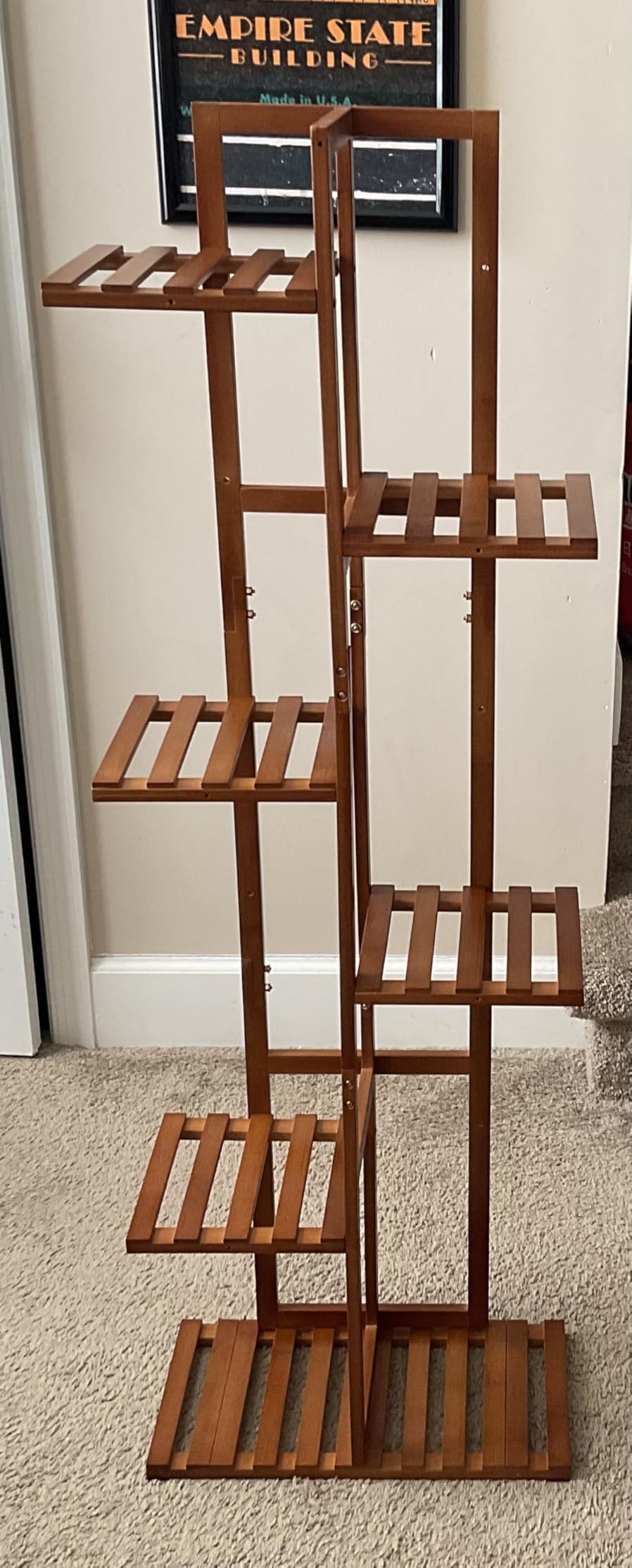 ROSSNY 55 Inch Tall Bamboo Plant Stand for Indoor, 7 Tier 8 Potted, Natural customer photo 1