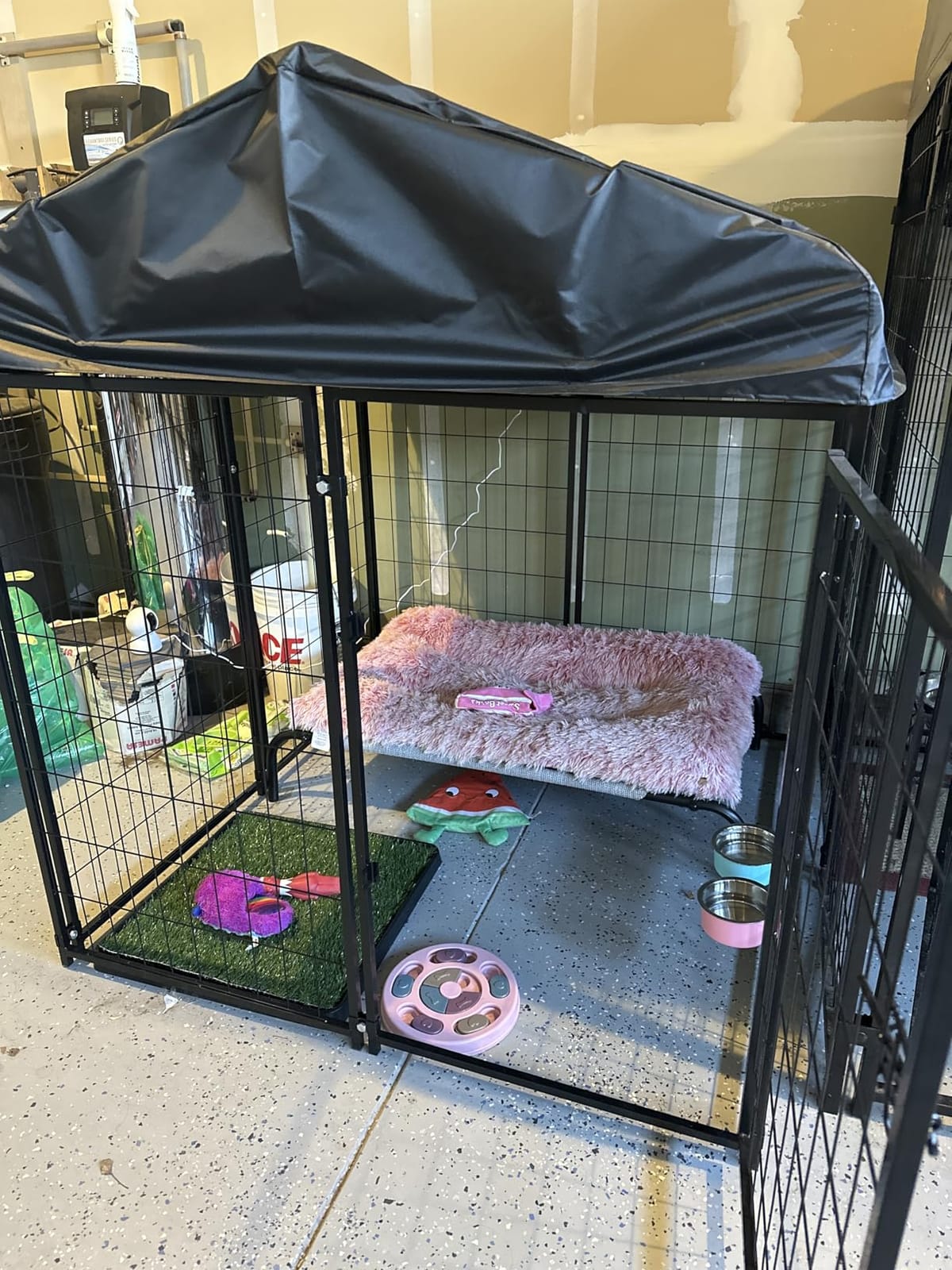 Dog Kennel Outside with Roof, 8'x6'x4' Outdoor Dog Kennel customer photo 1
