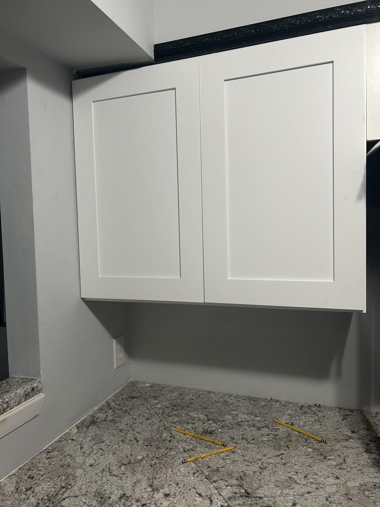 White Shaker Wall Cabinet - Ready to Assemble, Perfect for Kitchen, Laundry, and Bathroom Storage - 36”W x 18”H x 24”D customer photo 1