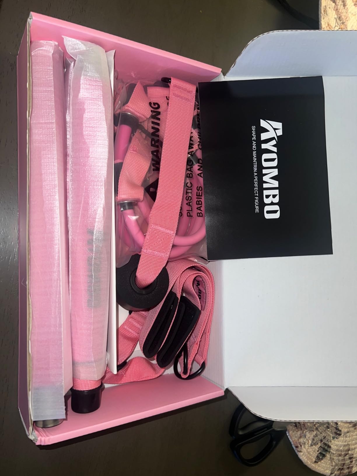 Ayombo Pilates Bar Kit with Resistance Bands, Pilates Workout Equipment for Legs, Hip, Waist, Arm, Squats Exercise Equipment for Home Workouts, Adjustable 3-Section Pilates Bar Kit for Women & Men customer photo 2