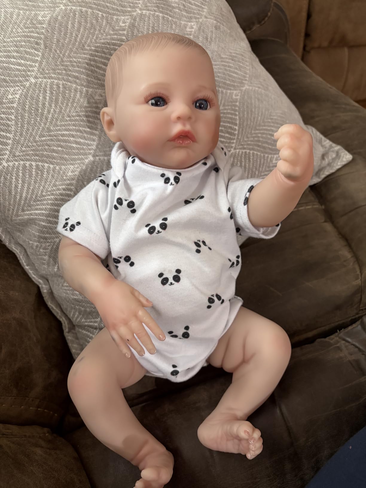 KSBD Reborn Baby Dolls - 18 Inch Realistic Baby Doll Girl, Real Life Baby Dolls with Cute Soft Vinyl Body, Real Baby Doll Newborn Lifelike Baby Gift with Accessories for 3+ Years Old Kids customer photo 2