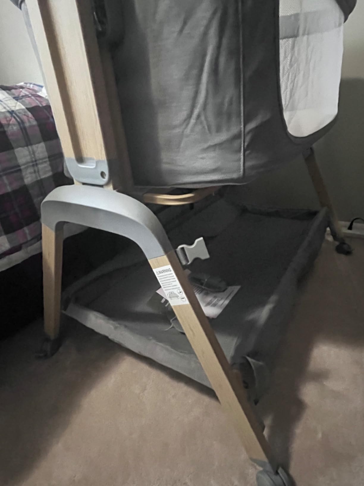 Jimglo 3-in-1 Baby Bassinet, Bedside Sleeper, Rocking Mode, Wheels, Green customer photo 2
